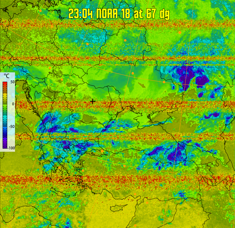 therm:
Produces a false colour image from NOAA APT images based on temperature.
Provides a good way of visualising cloud temperatures.
