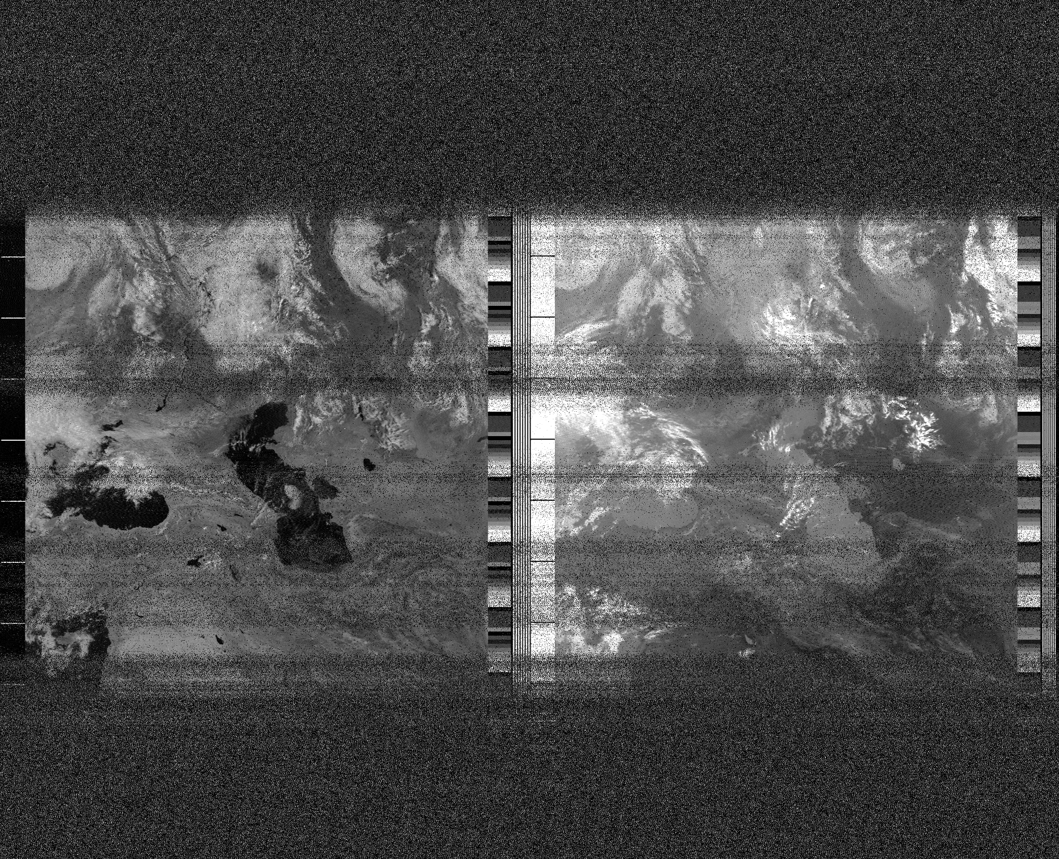 Pristine output with telemetry data withut cropping. Pristine images are
unenhanced, but normalised to produce images which represent,
as best as the software is able to, the original digital data. No attempt is made to temperature
normalise IR images. Disables gamma, sharpening, rotation, and other enhancements.