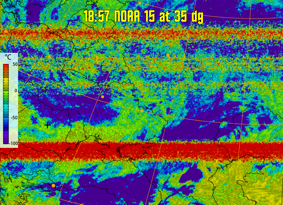 therm:
Produces a false colour image from NOAA APT images based on temperature.
Provides a good way of visualising cloud temperatures.