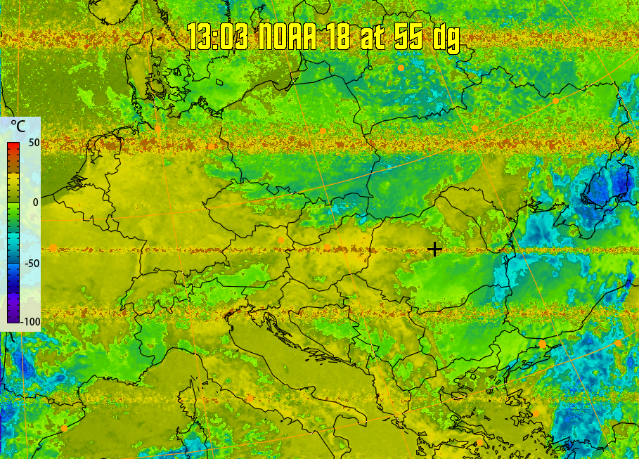 therm:
Produces a false colour image from NOAA APT images based on temperature.
Provides a good way of visualising cloud temperatures.