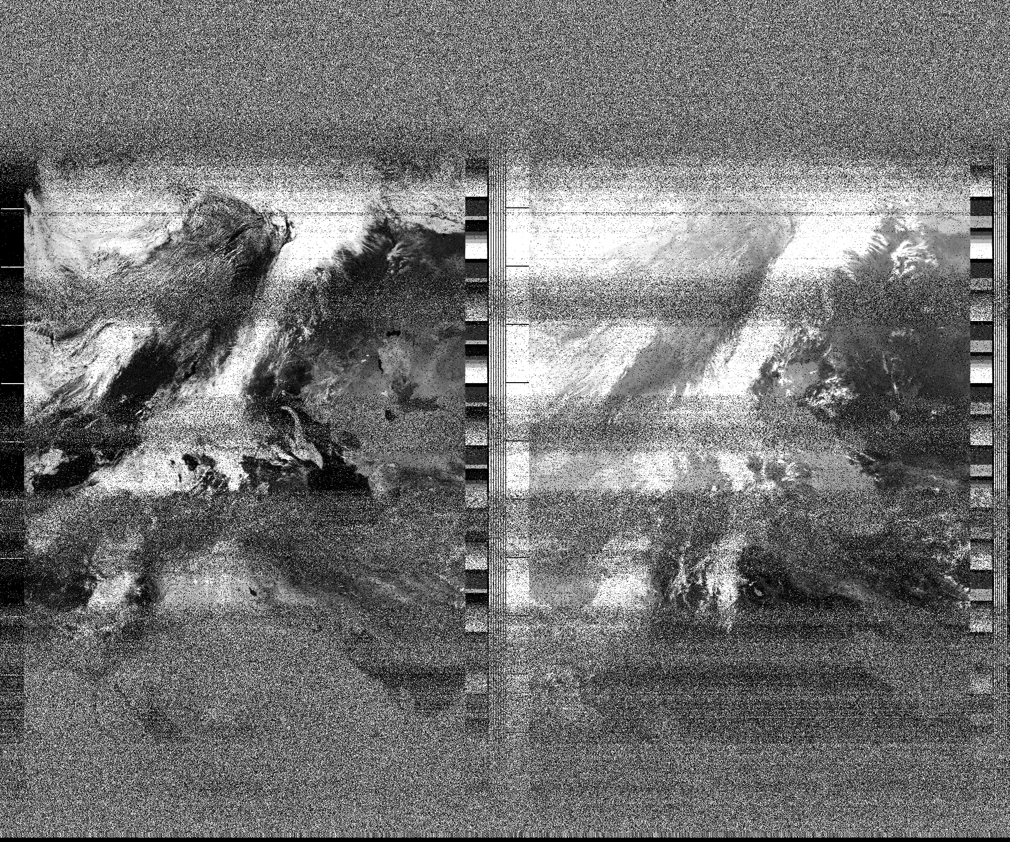 Pristine output with telemetry data withut cropping. Pristine images are
unenhanced, but normalised to produce images which represent,
as best as the software is able to, the original digital data. No attempt is made to temperature
normalise IR images. Disables gamma, sharpening, rotation, and other enhancements.