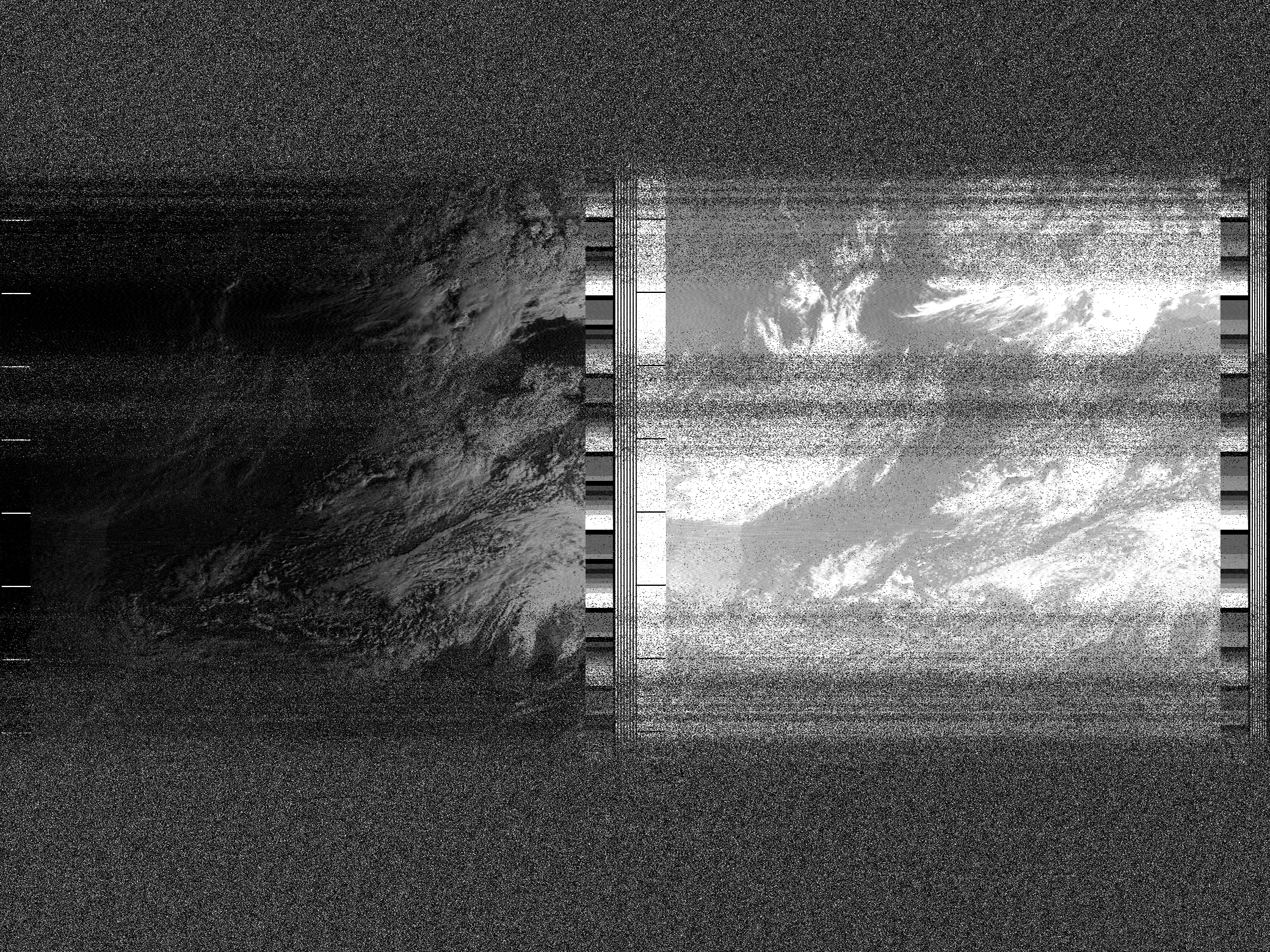 Pristine output with telemetry data withut cropping. Pristine images are
unenhanced, but normalised to produce images which represent,
as best as the software is able to, the original digital data. No attempt is made to temperature
normalise IR images. Disables gamma, sharpening, rotation, and other enhancements.