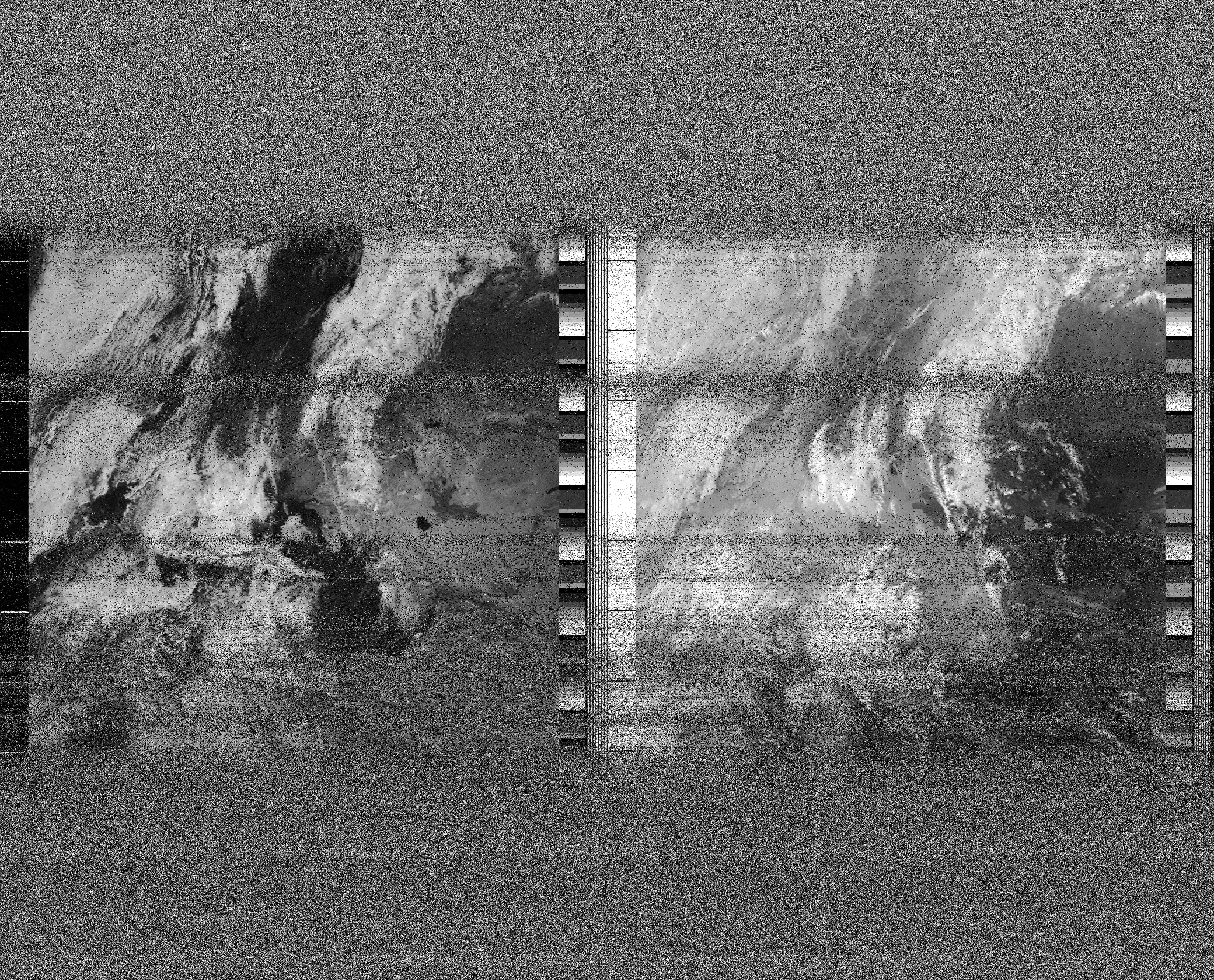 Pristine output with telemetry data withut cropping. Pristine images are
unenhanced, but normalised to produce images which represent,
as best as the software is able to, the original digital data. No attempt is made to temperature
normalise IR images. Disables gamma, sharpening, rotation, and other enhancements.