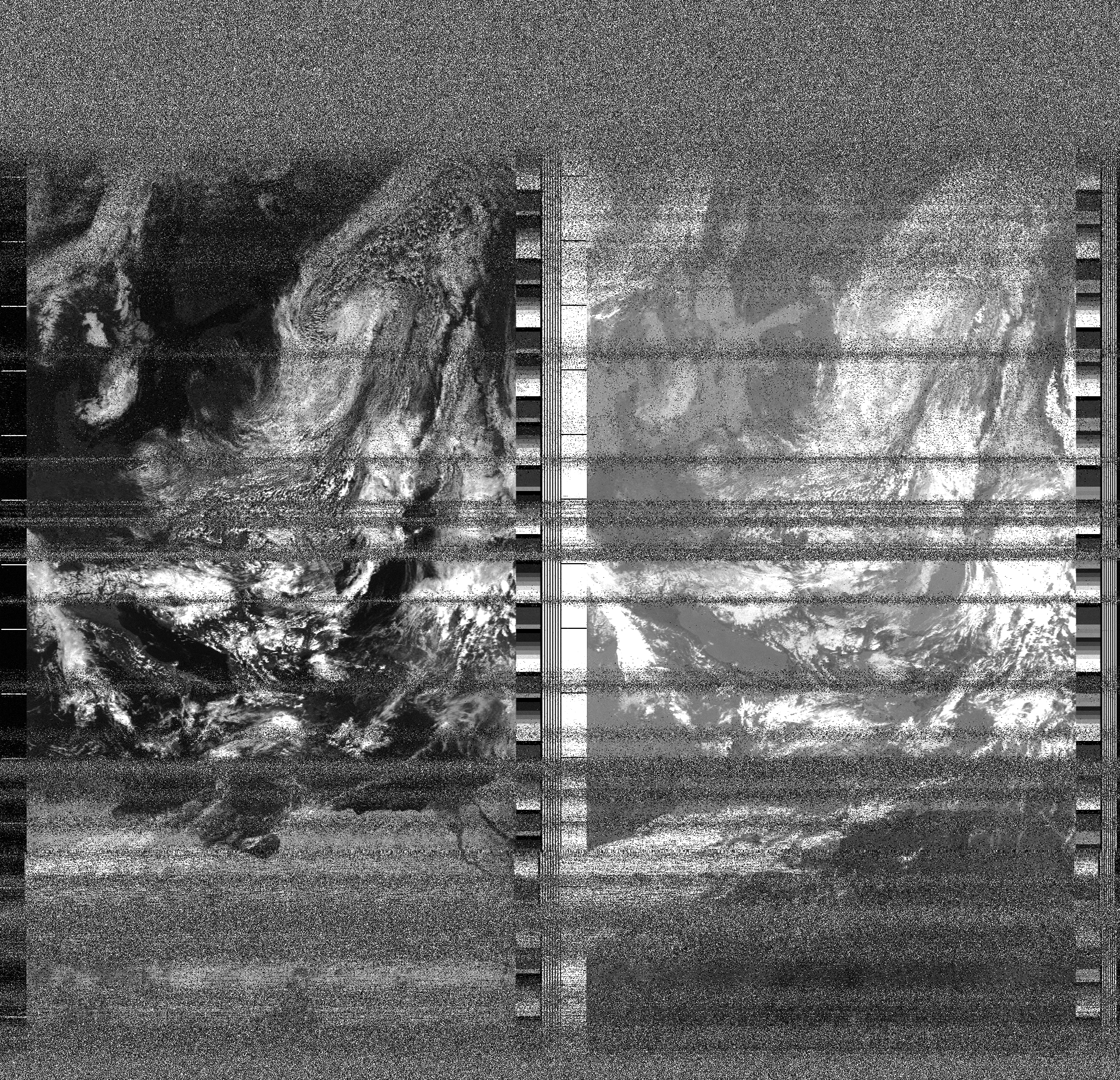 Pristine output with telemetry data withut cropping. Pristine images are
unenhanced, but normalised to produce images which represent,
as best as the software is able to, the original digital data. No attempt is made to temperature
normalise IR images. Disables gamma, sharpening, rotation, and other enhancements.
