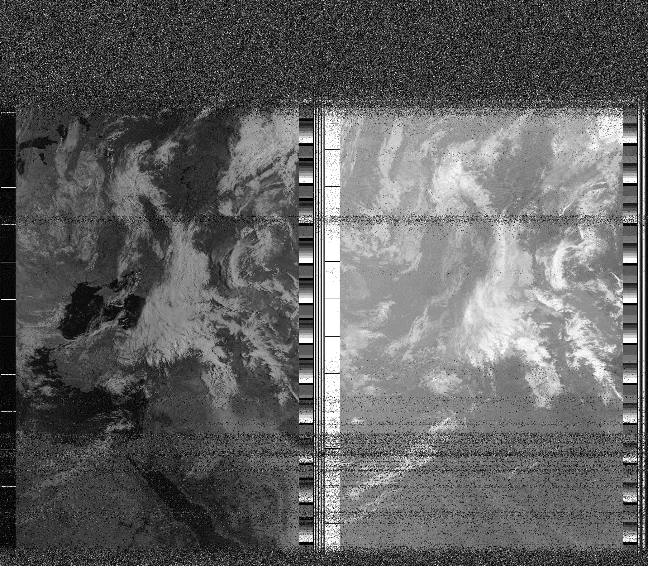 Pristine output with telemetry data withut cropping. Pristine images are
unenhanced, but normalised to produce images which represent,
as best as the software is able to, the original digital data. No attempt is made to temperature
normalise IR images. Disables gamma, sharpening, rotation, and other enhancements.