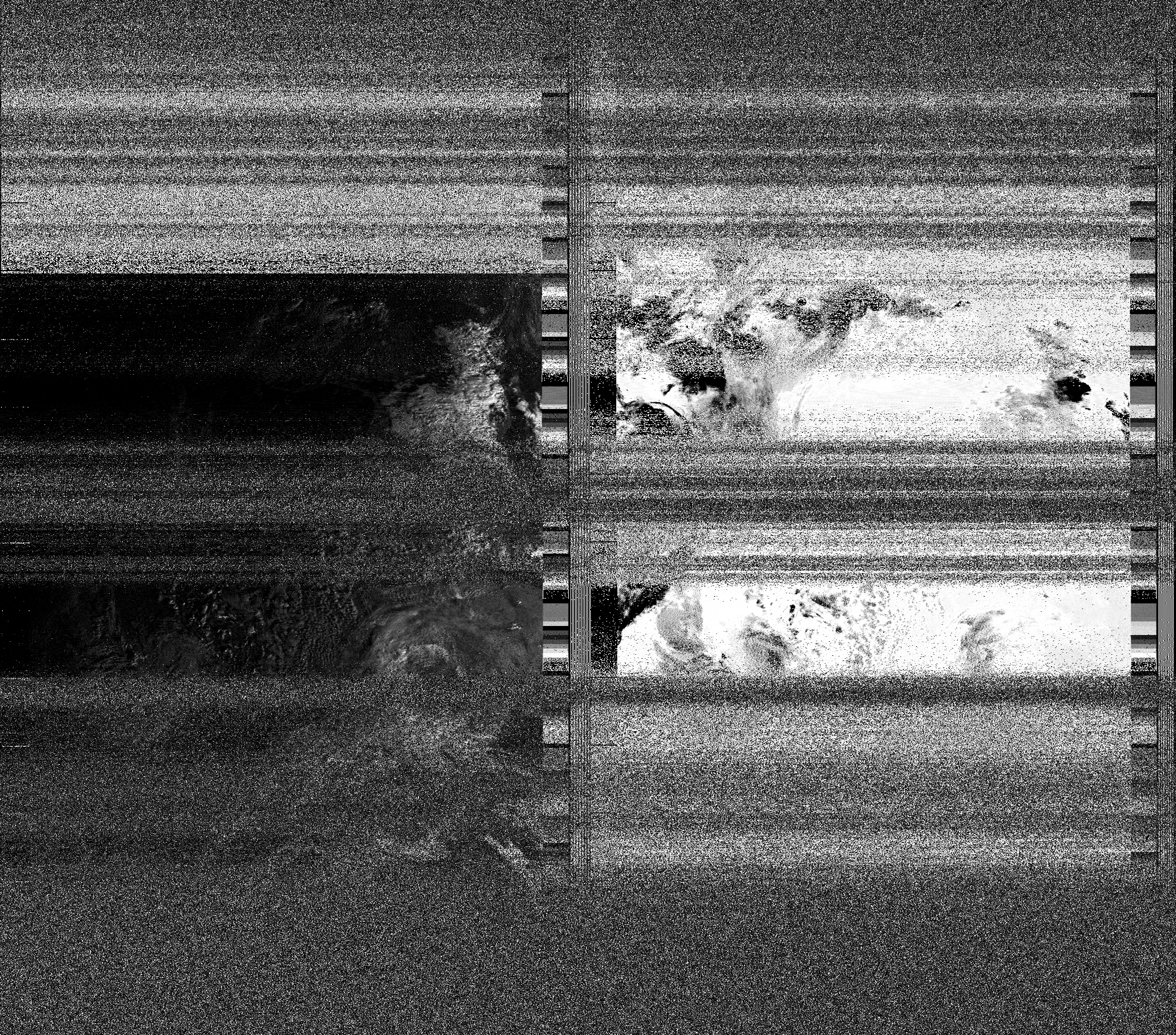 Pristine output with telemetry data withut cropping. Pristine images are
unenhanced, but normalised to produce images which represent,
as best as the software is able to, the original digital data. No attempt is made to temperature
normalise IR images. Disables gamma, sharpening, rotation, and other enhancements.
