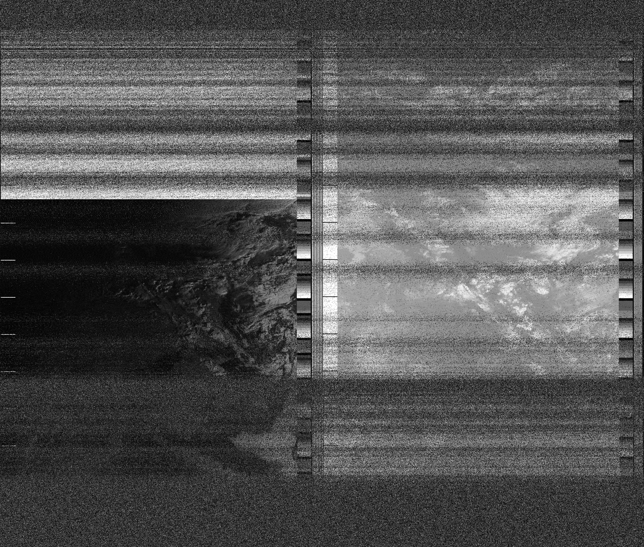 Pristine output with telemetry data withut cropping. Pristine images are
unenhanced, but normalised to produce images which represent,
as best as the software is able to, the original digital data. No attempt is made to temperature
normalise IR images. Disables gamma, sharpening, rotation, and other enhancements.