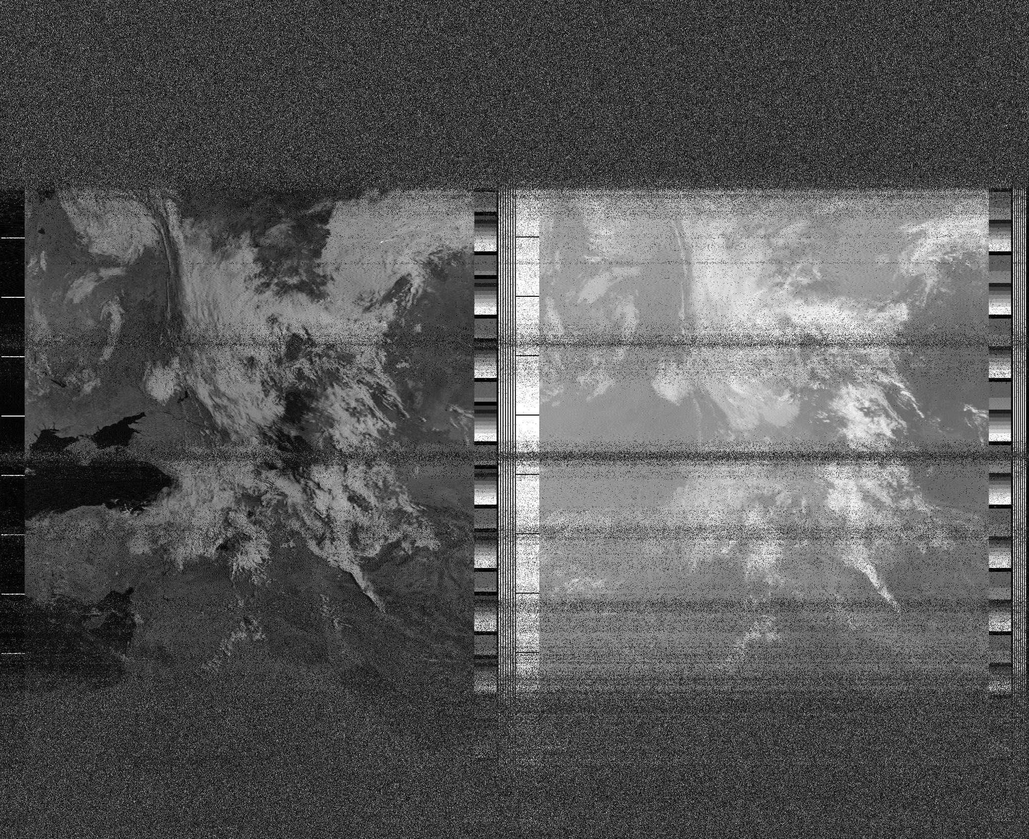 Pristine output with telemetry data withut cropping. Pristine images are
unenhanced, but normalised to produce images which represent,
as best as the software is able to, the original digital data. No attempt is made to temperature
normalise IR images. Disables gamma, sharpening, rotation, and other enhancements.