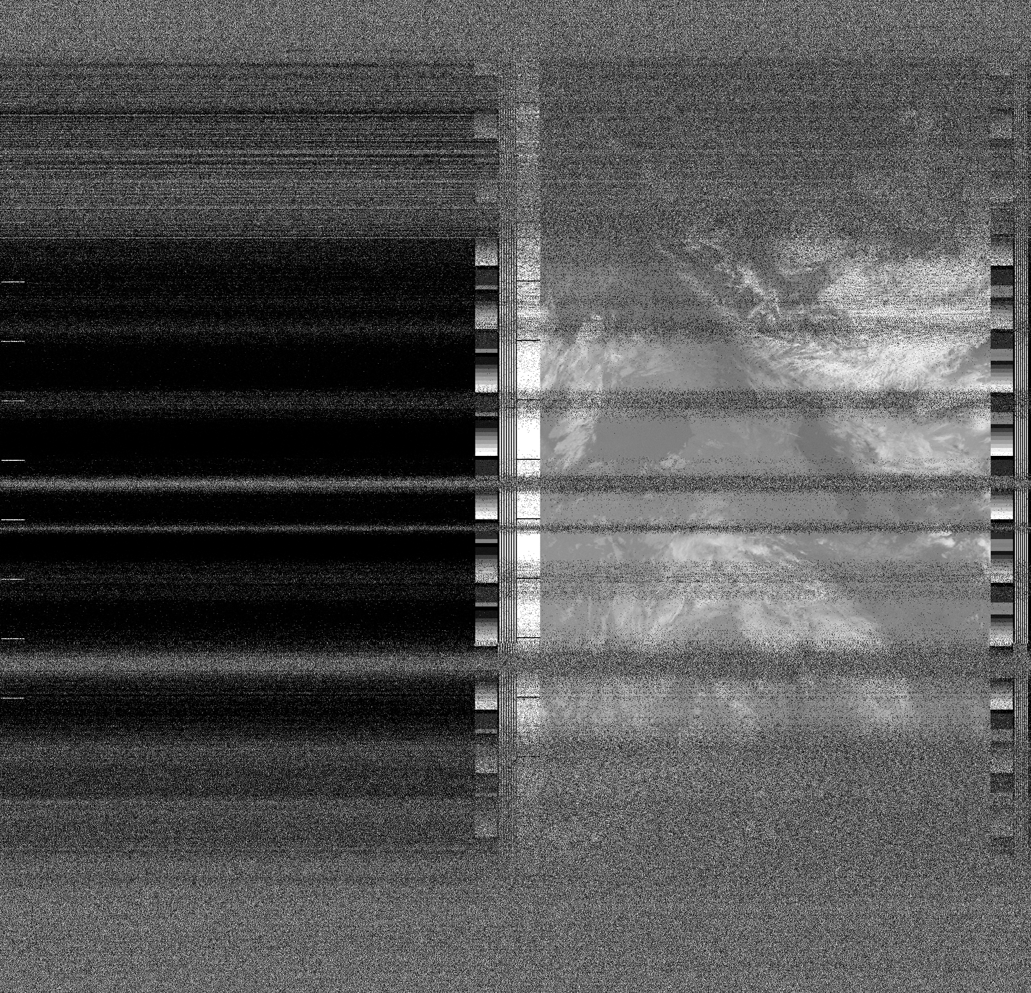 Pristine output with telemetry data withut cropping. Pristine images are
unenhanced, but normalised to produce images which represent,
as best as the software is able to, the original digital data. No attempt is made to temperature
normalise IR images. Disables gamma, sharpening, rotation, and other enhancements.