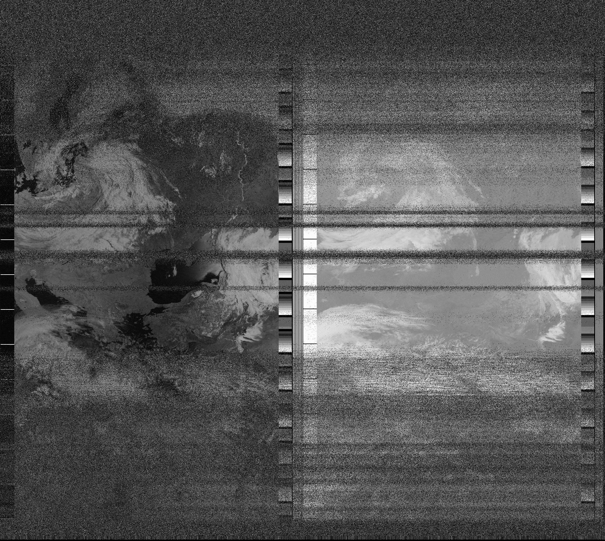 Pristine output with telemetry data withut cropping. Pristine images are
unenhanced, but normalised to produce images which represent,
as best as the software is able to, the original digital data. No attempt is made to temperature
normalise IR images. Disables gamma, sharpening, rotation, and other enhancements.