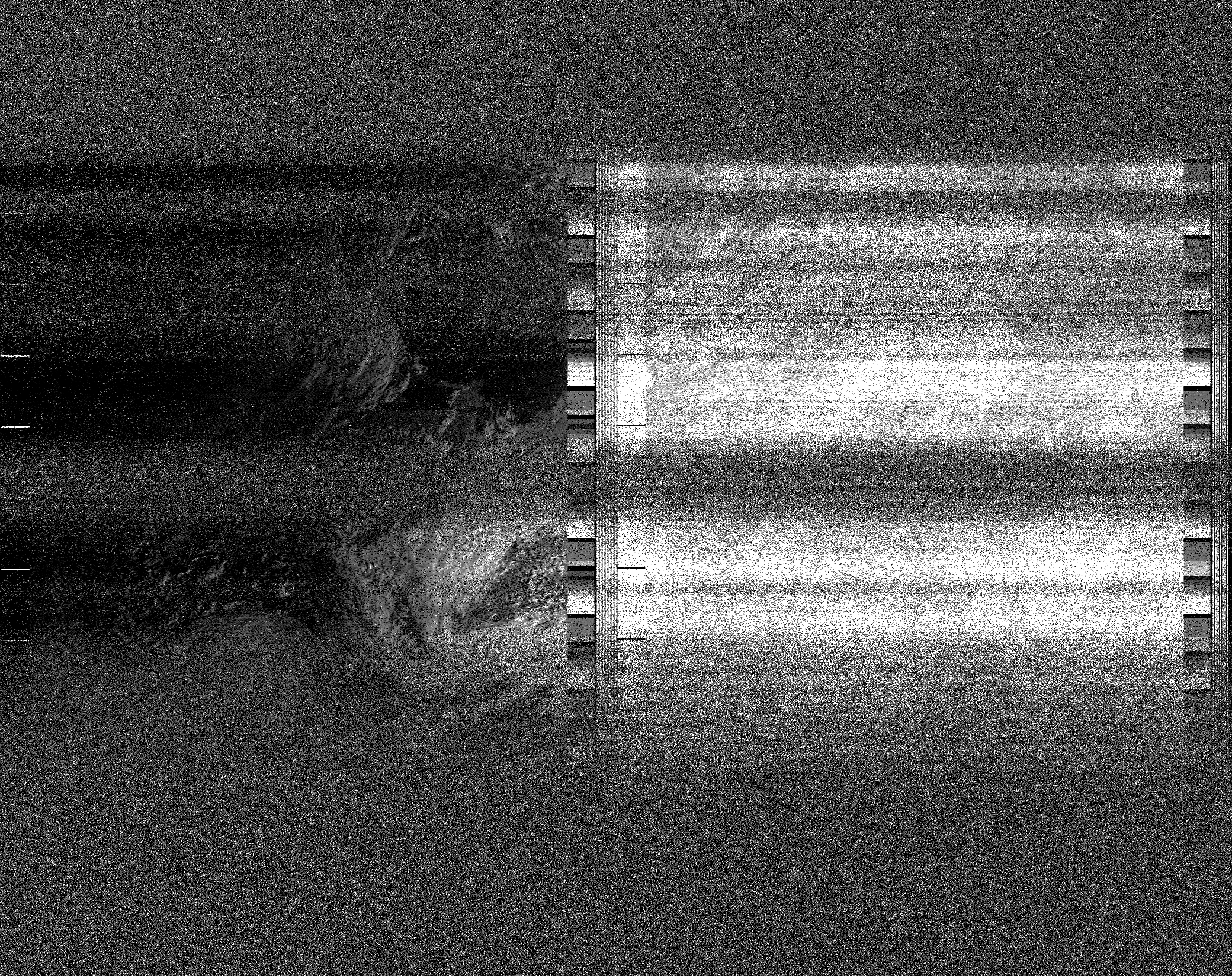 Pristine output with telemetry data withut cropping. Pristine images are
unenhanced, but normalised to produce images which represent,
as best as the software is able to, the original digital data. No attempt is made to temperature
normalise IR images. Disables gamma, sharpening, rotation, and other enhancements.