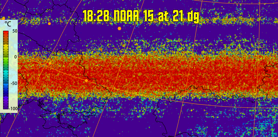 therm:
Produces a false colour image from NOAA APT images based on temperature.
Provides a good way of visualising cloud temperatures.