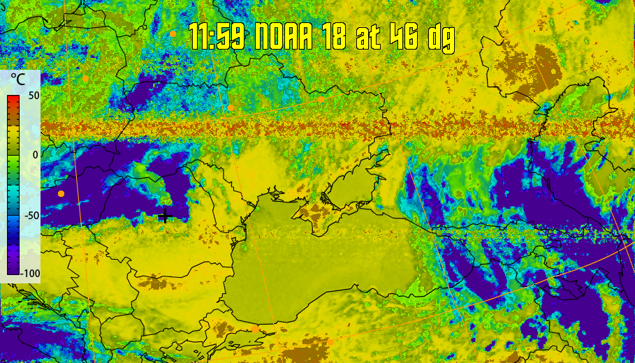 therm:
Produces a false colour image from NOAA APT images based on temperature.
Provides a good way of visualising cloud temperatures.