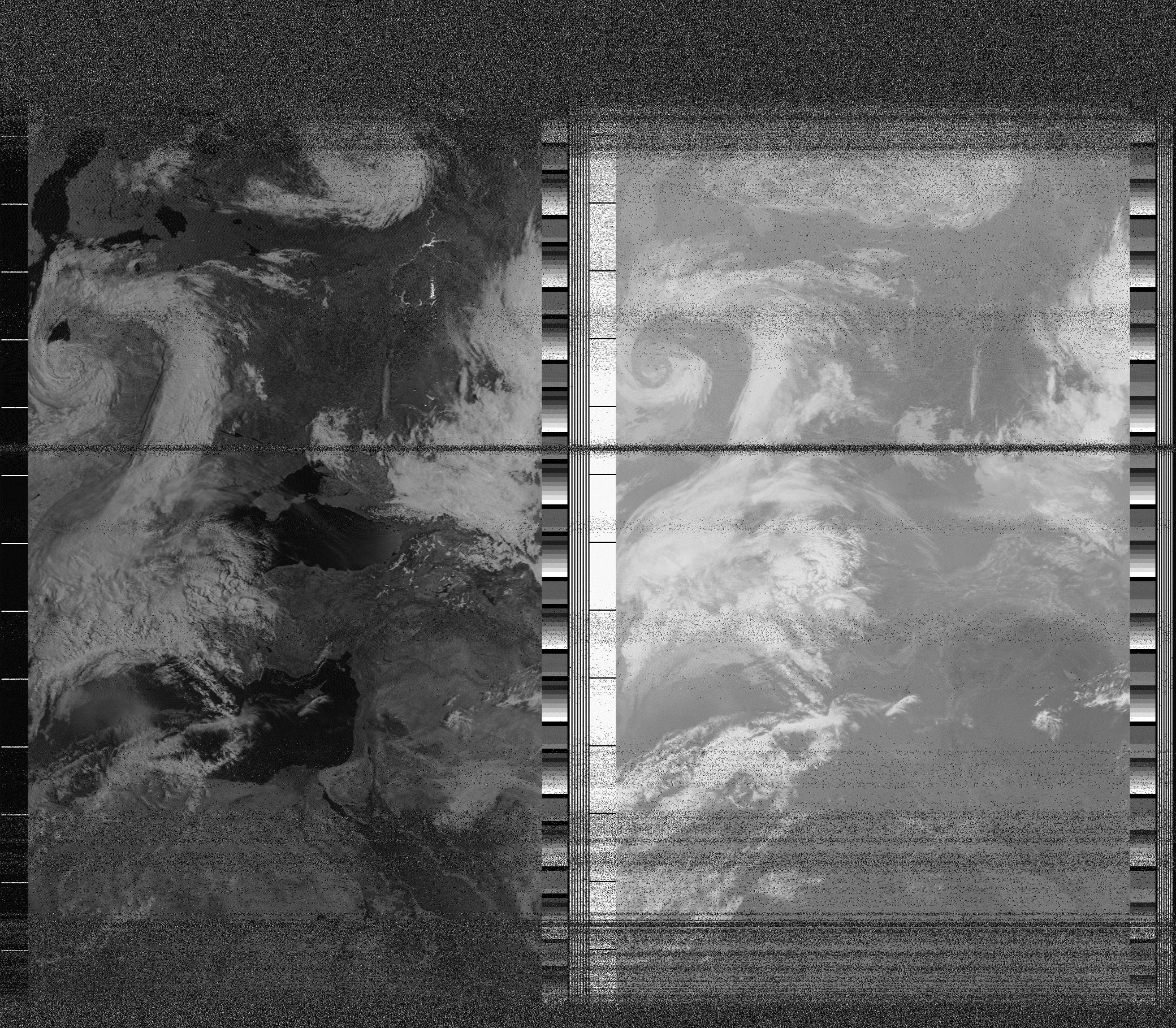 Pristine output with telemetry data withut cropping. Pristine images are
unenhanced, but normalised to produce images which represent,
as best as the software is able to, the original digital data. No attempt is made to temperature
normalise IR images. Disables gamma, sharpening, rotation, and other enhancements.