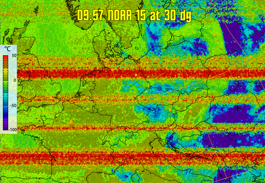 therm:
Produces a false colour image from NOAA APT images based on temperature.
Provides a good way of visualising cloud temperatures.