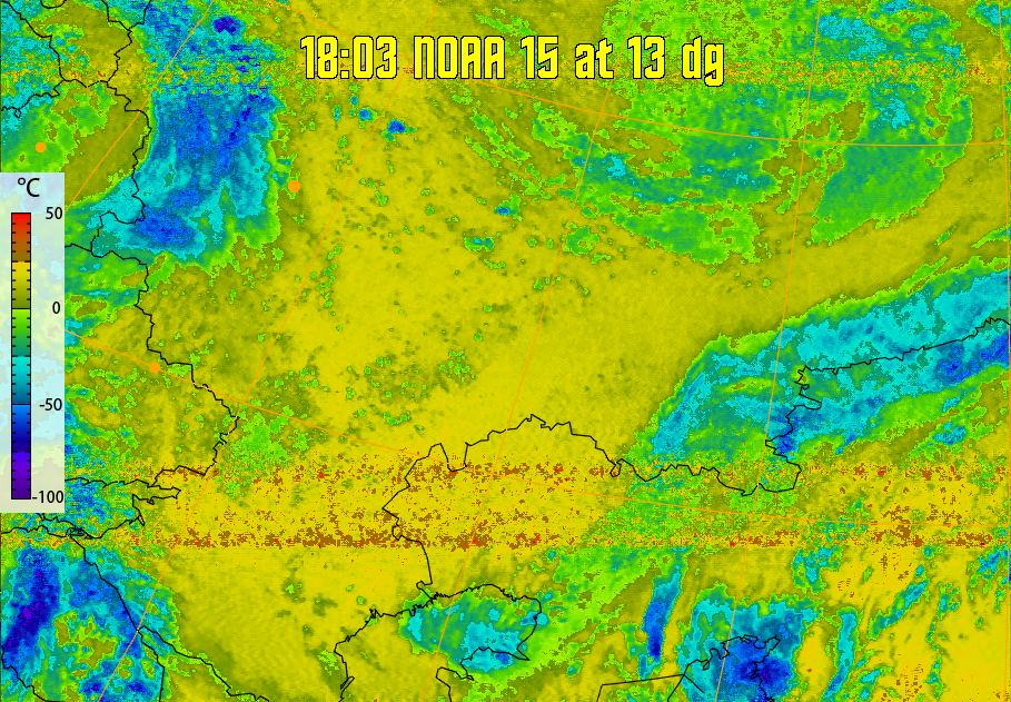 therm:
Produces a false colour image from NOAA APT images based on temperature.
Provides a good way of visualising cloud temperatures.