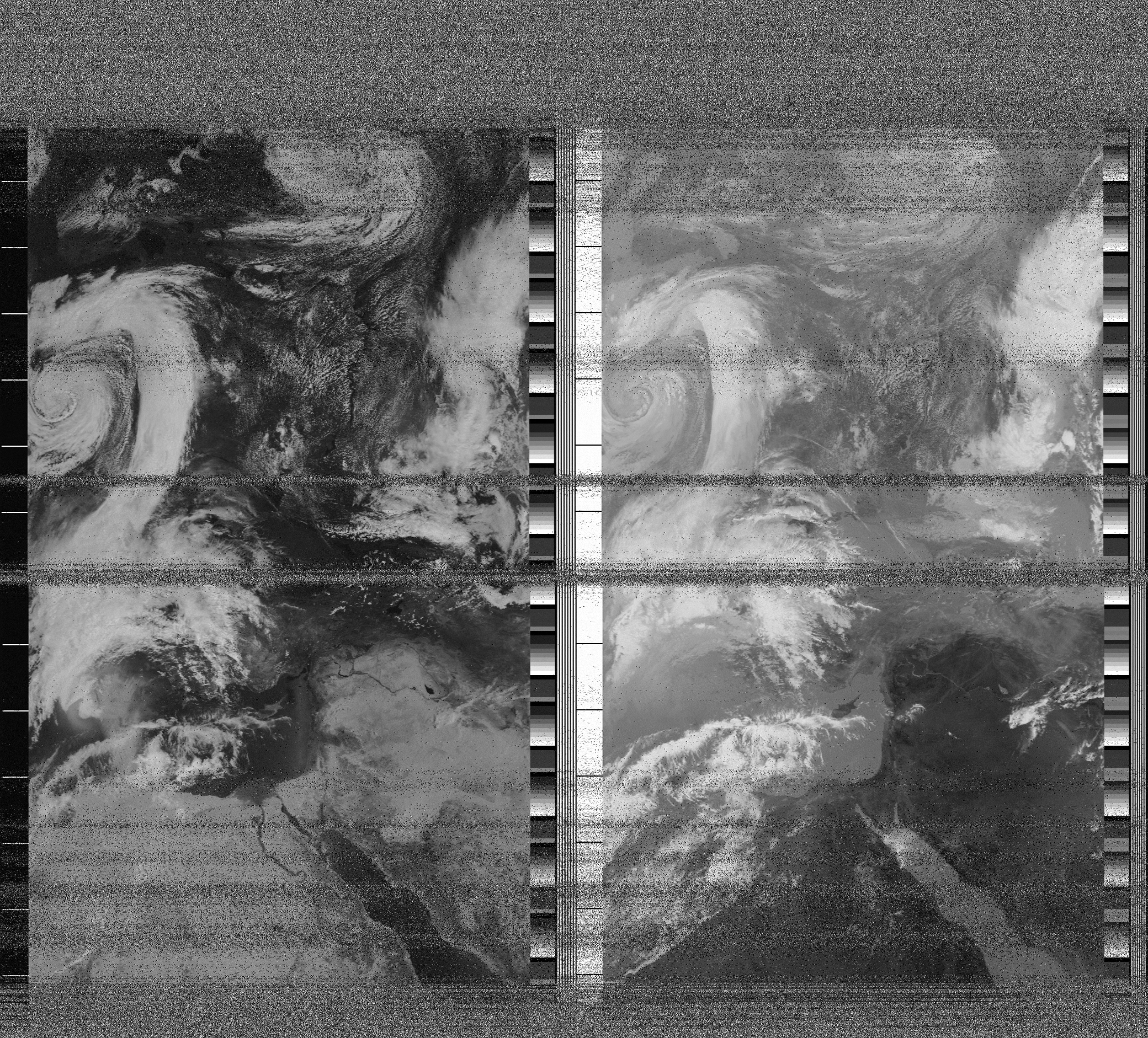 Pristine output with telemetry data withut cropping. Pristine images are
unenhanced, but normalised to produce images which represent,
as best as the software is able to, the original digital data. No attempt is made to temperature
normalise IR images. Disables gamma, sharpening, rotation, and other enhancements.