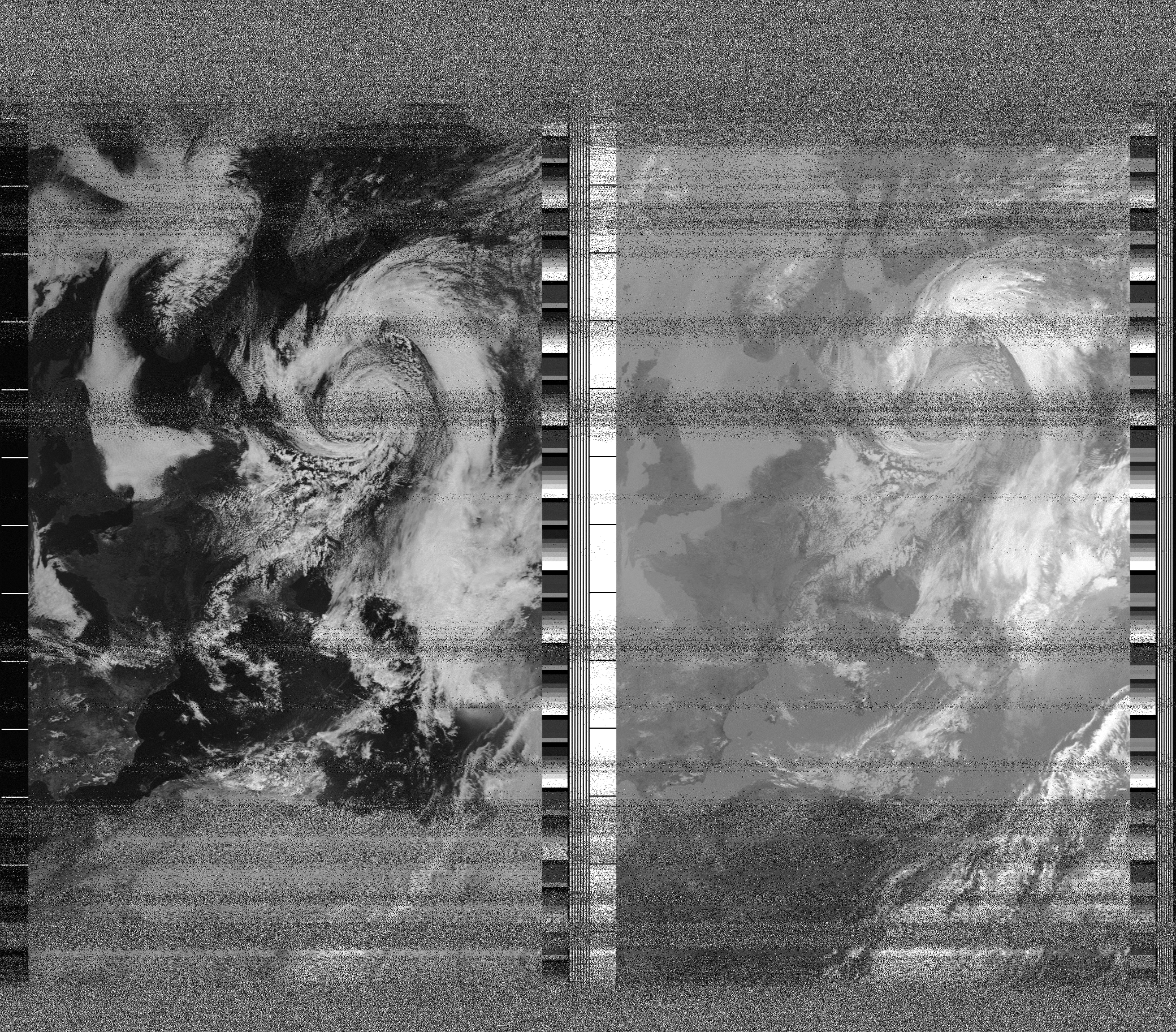 Pristine output with telemetry data withut cropping. Pristine images are
unenhanced, but normalised to produce images which represent,
as best as the software is able to, the original digital data. No attempt is made to temperature
normalise IR images. Disables gamma, sharpening, rotation, and other enhancements.