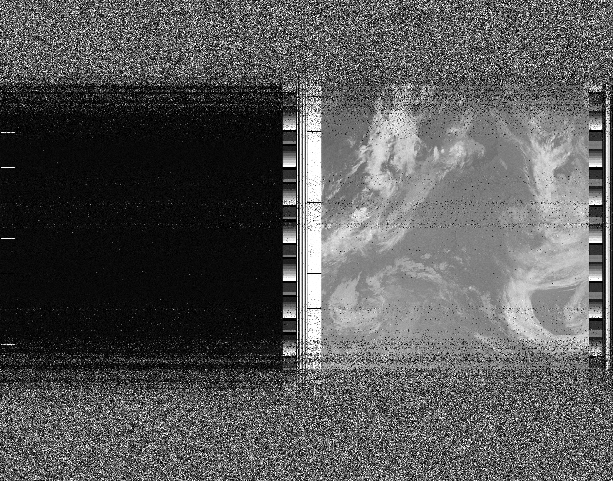 Pristine output with telemetry data withut cropping. Pristine images are
unenhanced, but normalised to produce images which represent,
as best as the software is able to, the original digital data. No attempt is made to temperature
normalise IR images. Disables gamma, sharpening, rotation, and other enhancements.