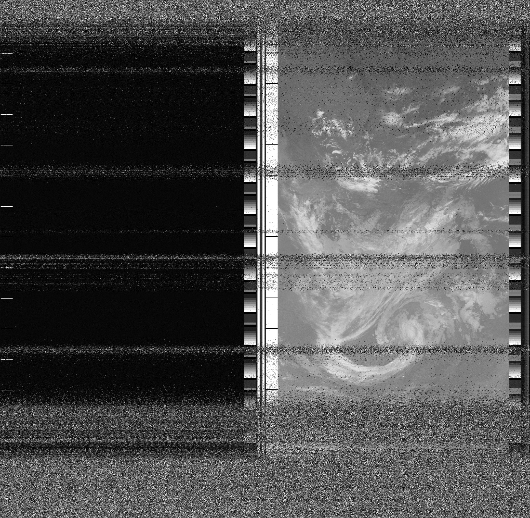 Pristine output with telemetry data withut cropping. Pristine images are
unenhanced, but normalised to produce images which represent,
as best as the software is able to, the original digital data. No attempt is made to temperature
normalise IR images. Disables gamma, sharpening, rotation, and other enhancements.