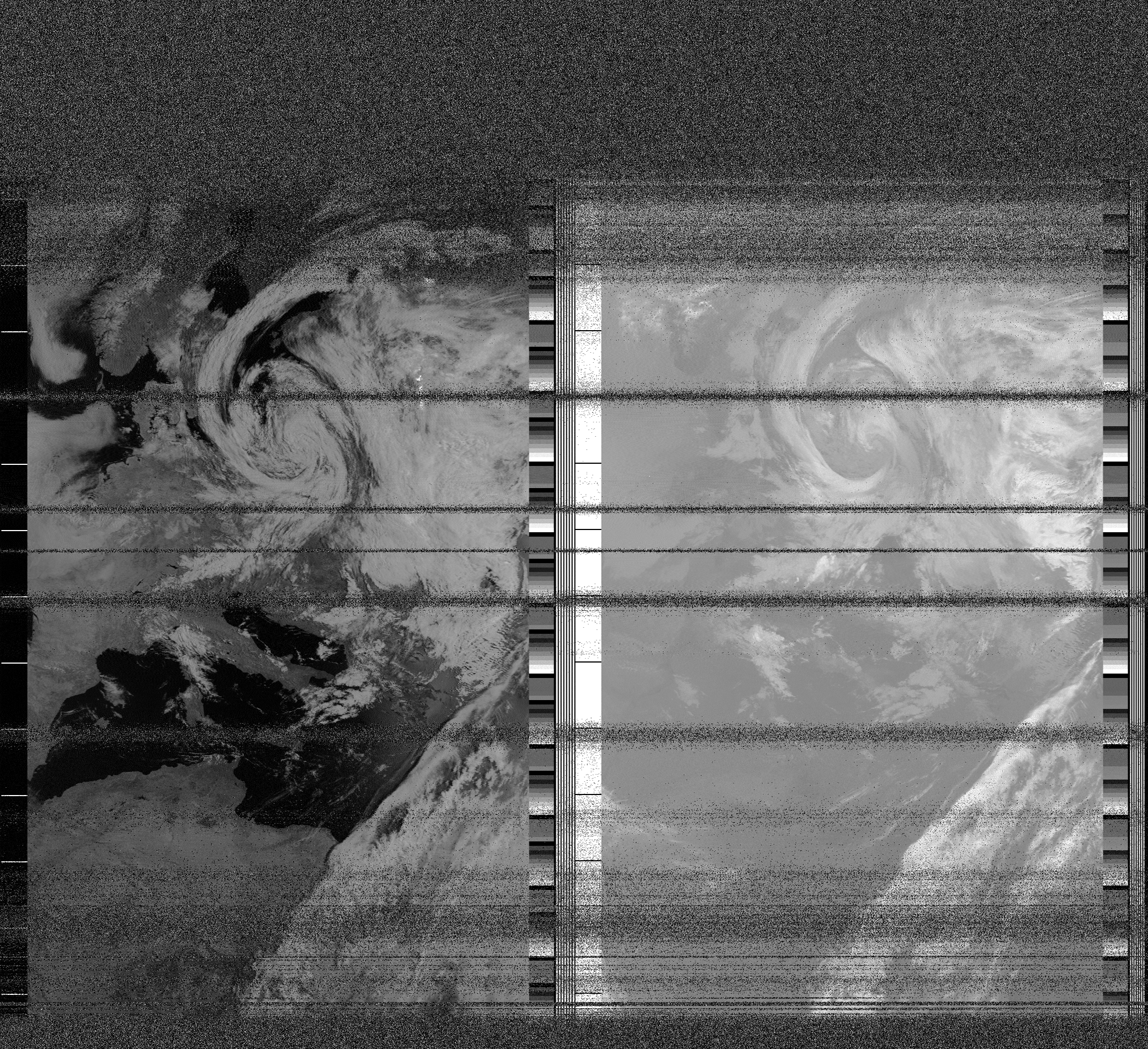 Pristine output with telemetry data withut cropping. Pristine images are
unenhanced, but normalised to produce images which represent,
as best as the software is able to, the original digital data. No attempt is made to temperature
normalise IR images. Disables gamma, sharpening, rotation, and other enhancements.