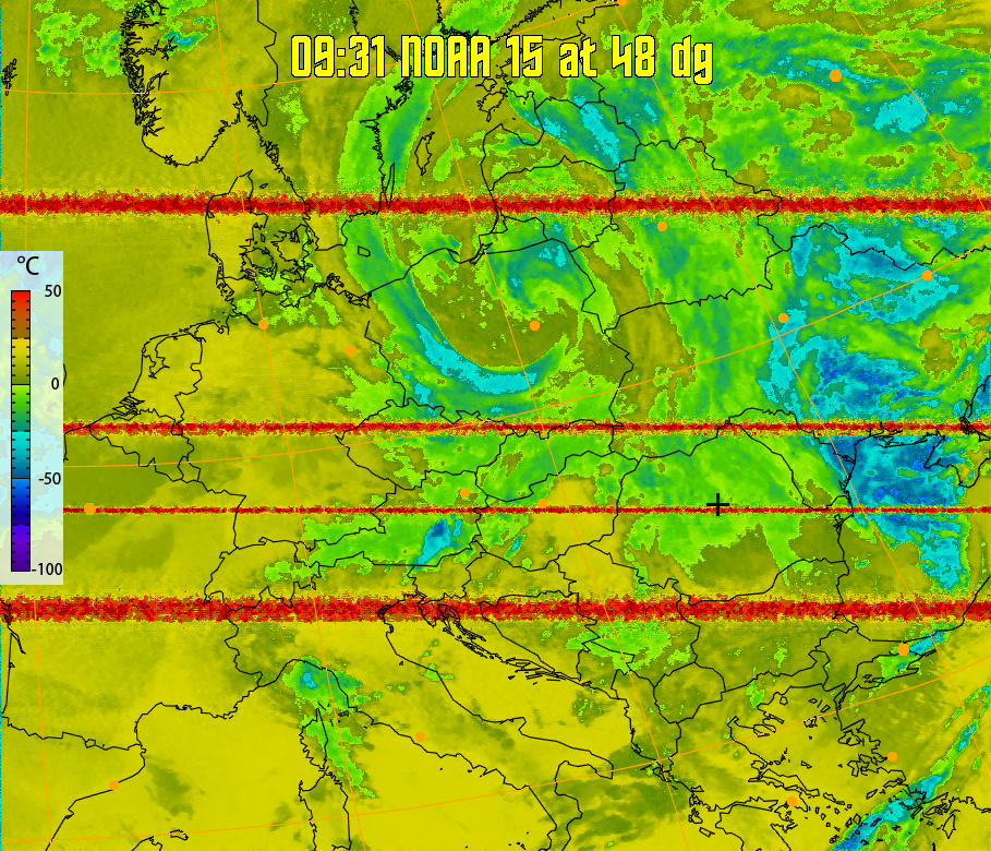 therm:
Produces a false colour image from NOAA APT images based on temperature.
Provides a good way of visualising cloud temperatures.