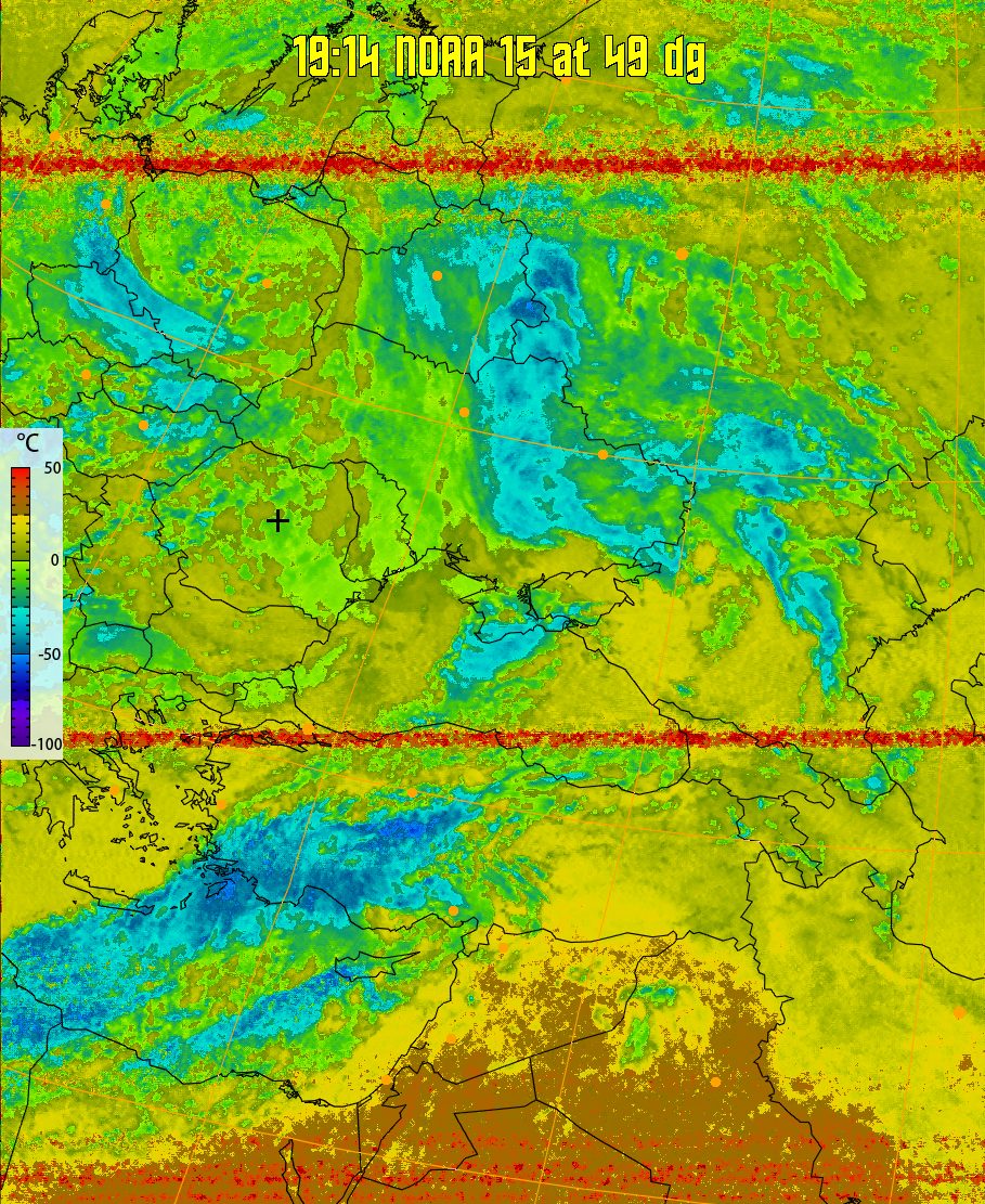 therm:
Produces a false colour image from NOAA APT images based on temperature.
Provides a good way of visualising cloud temperatures.