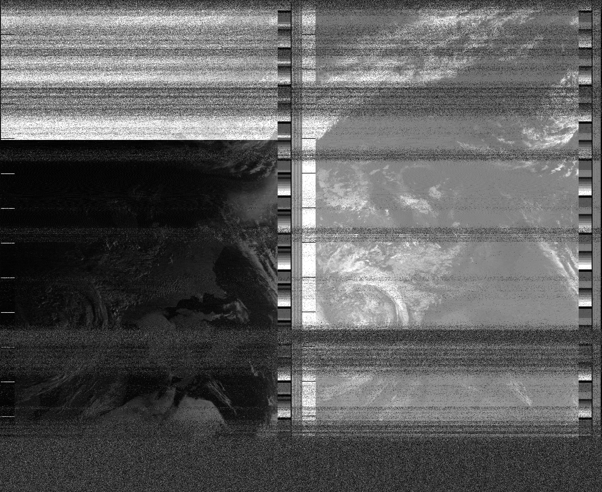Pristine output with telemetry data withut cropping. Pristine images are
unenhanced, but normalised to produce images which represent,
as best as the software is able to, the original digital data. No attempt is made to temperature
normalise IR images. Disables gamma, sharpening, rotation, and other enhancements.