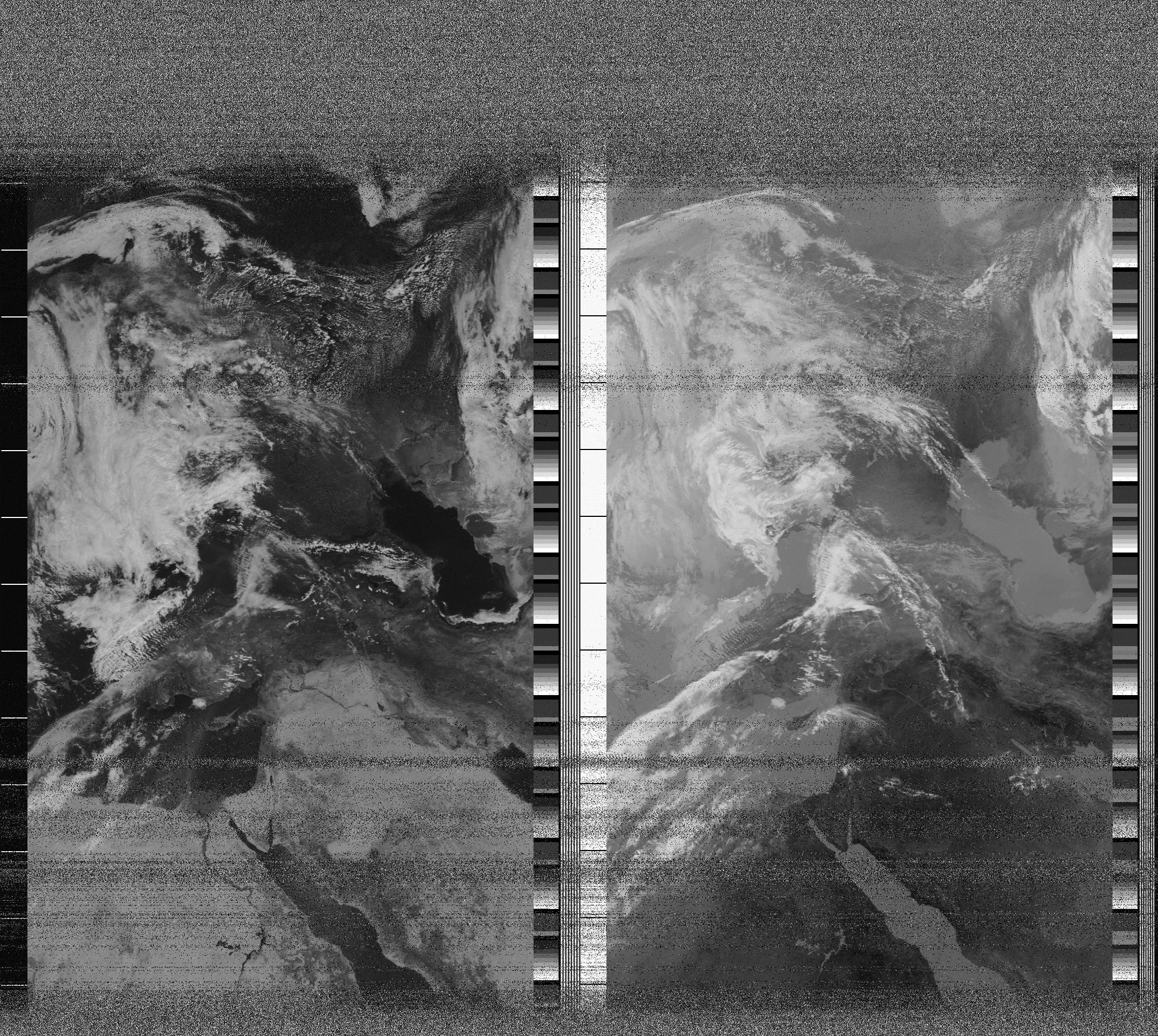 Pristine output with telemetry data withut cropping. Pristine images are
unenhanced, but normalised to produce images which represent,
as best as the software is able to, the original digital data. No attempt is made to temperature
normalise IR images. Disables gamma, sharpening, rotation, and other enhancements.