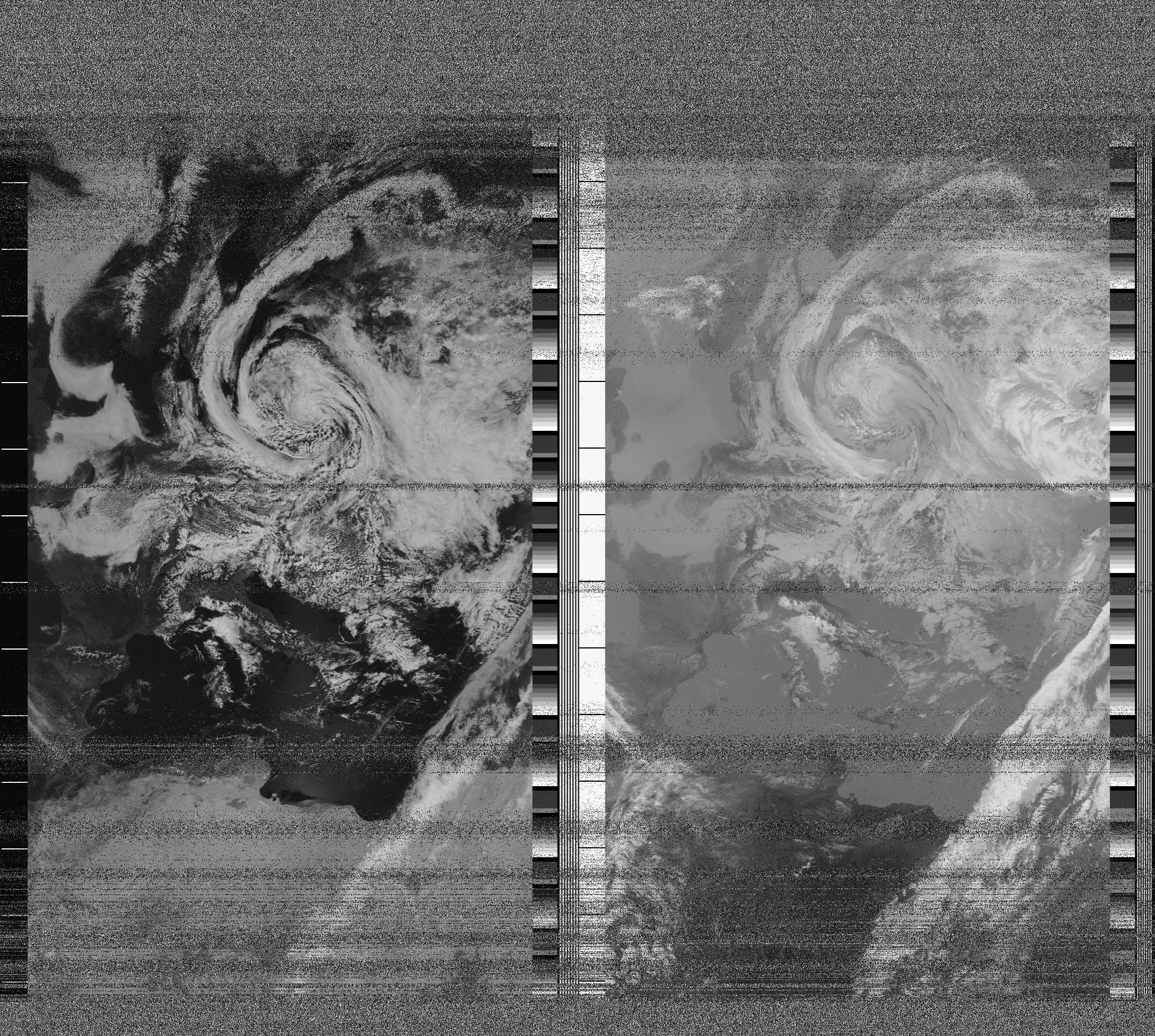 Pristine output with telemetry data withut cropping. Pristine images are
unenhanced, but normalised to produce images which represent,
as best as the software is able to, the original digital data. No attempt is made to temperature
normalise IR images. Disables gamma, sharpening, rotation, and other enhancements.