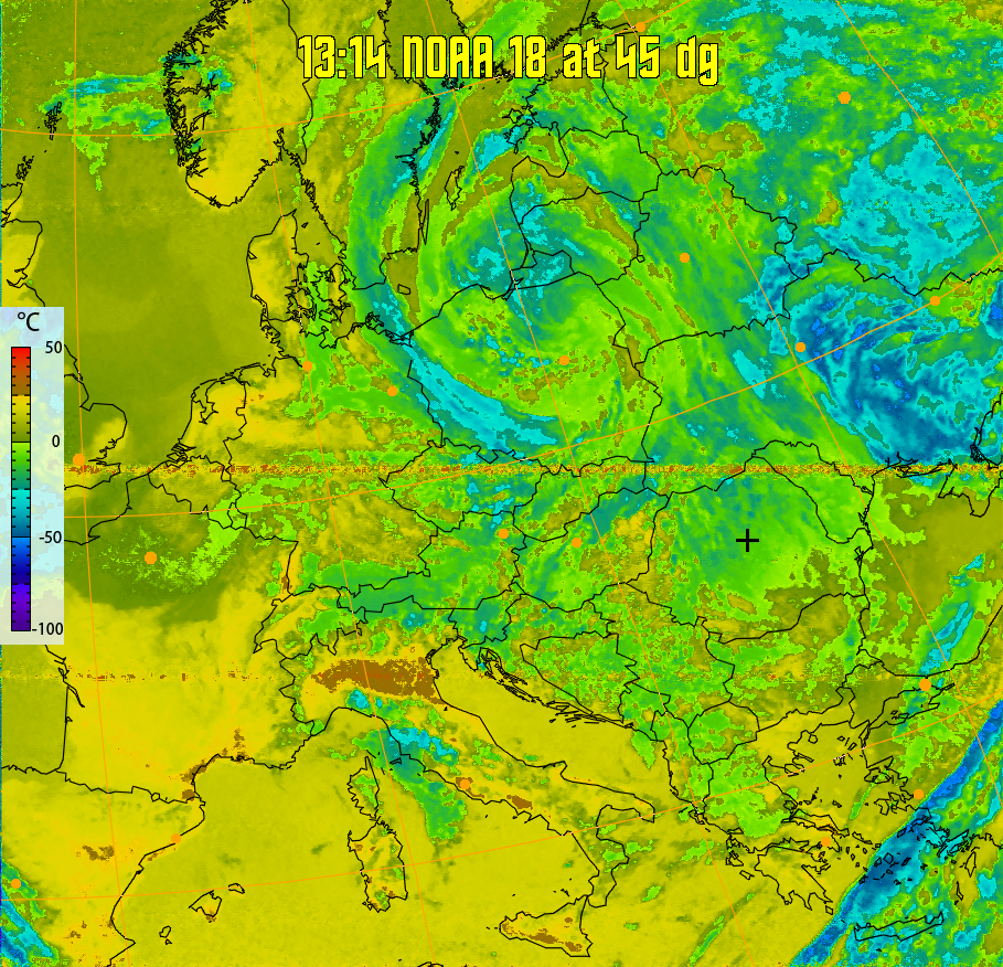 therm:
Produces a false colour image from NOAA APT images based on temperature.
Provides a good way of visualising cloud temperatures.