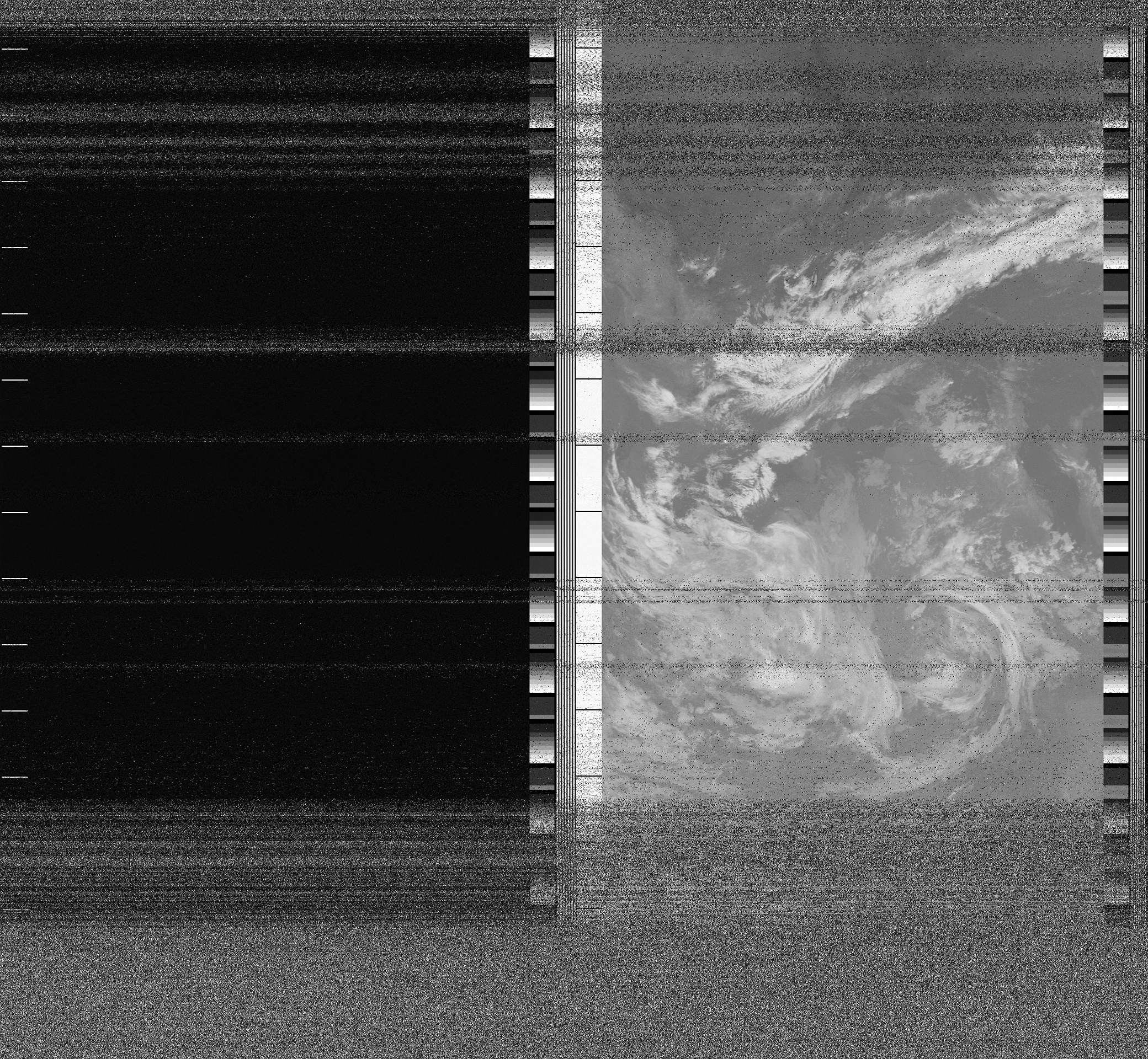 Pristine output with telemetry data withut cropping. Pristine images are
unenhanced, but normalised to produce images which represent,
as best as the software is able to, the original digital data. No attempt is made to temperature
normalise IR images. Disables gamma, sharpening, rotation, and other enhancements.