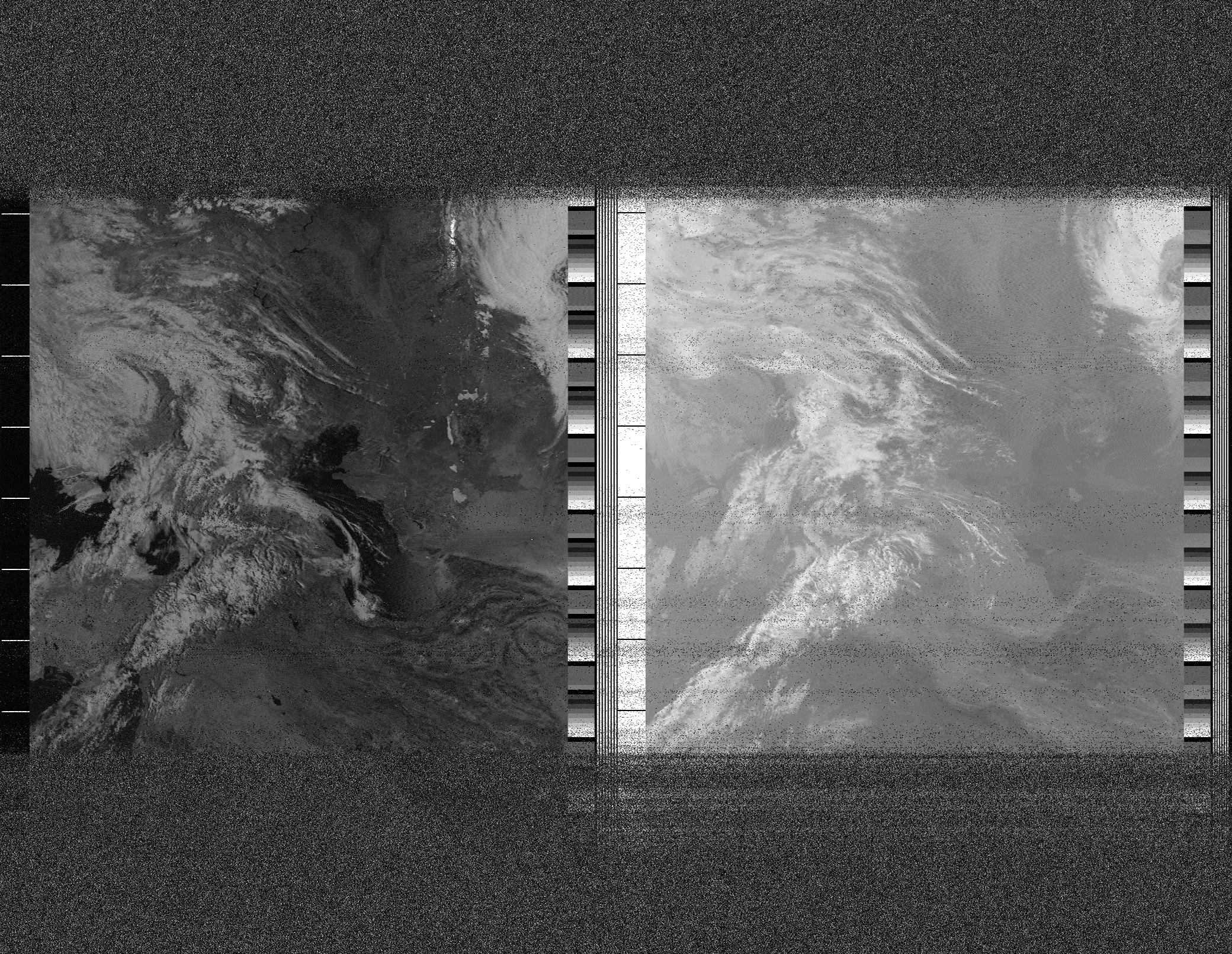 Pristine output with telemetry data withut cropping. Pristine images are
unenhanced, but normalised to produce images which represent,
as best as the software is able to, the original digital data. No attempt is made to temperature
normalise IR images. Disables gamma, sharpening, rotation, and other enhancements.