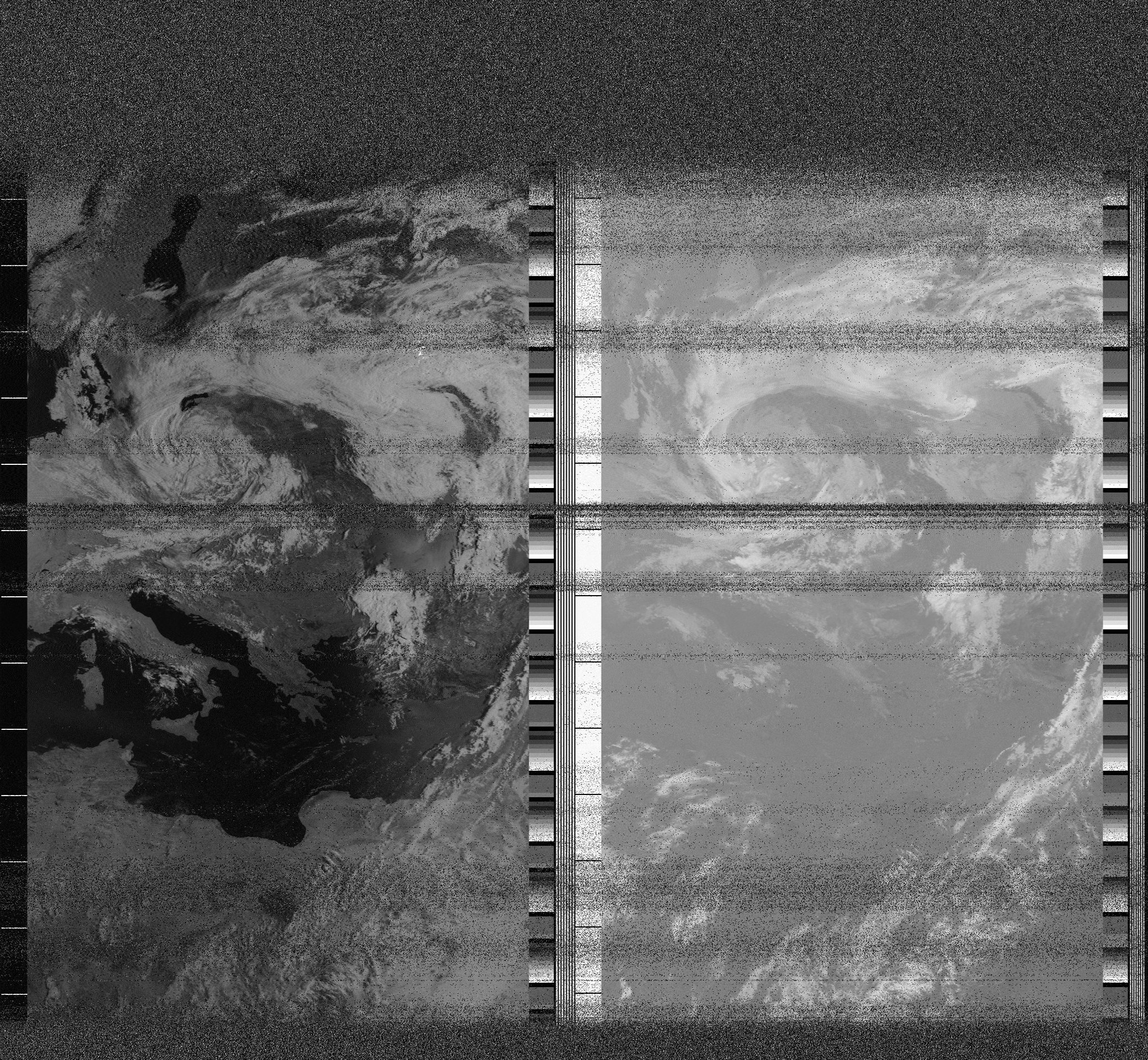 Pristine output with telemetry data withut cropping. Pristine images are
unenhanced, but normalised to produce images which represent,
as best as the software is able to, the original digital data. No attempt is made to temperature
normalise IR images. Disables gamma, sharpening, rotation, and other enhancements.