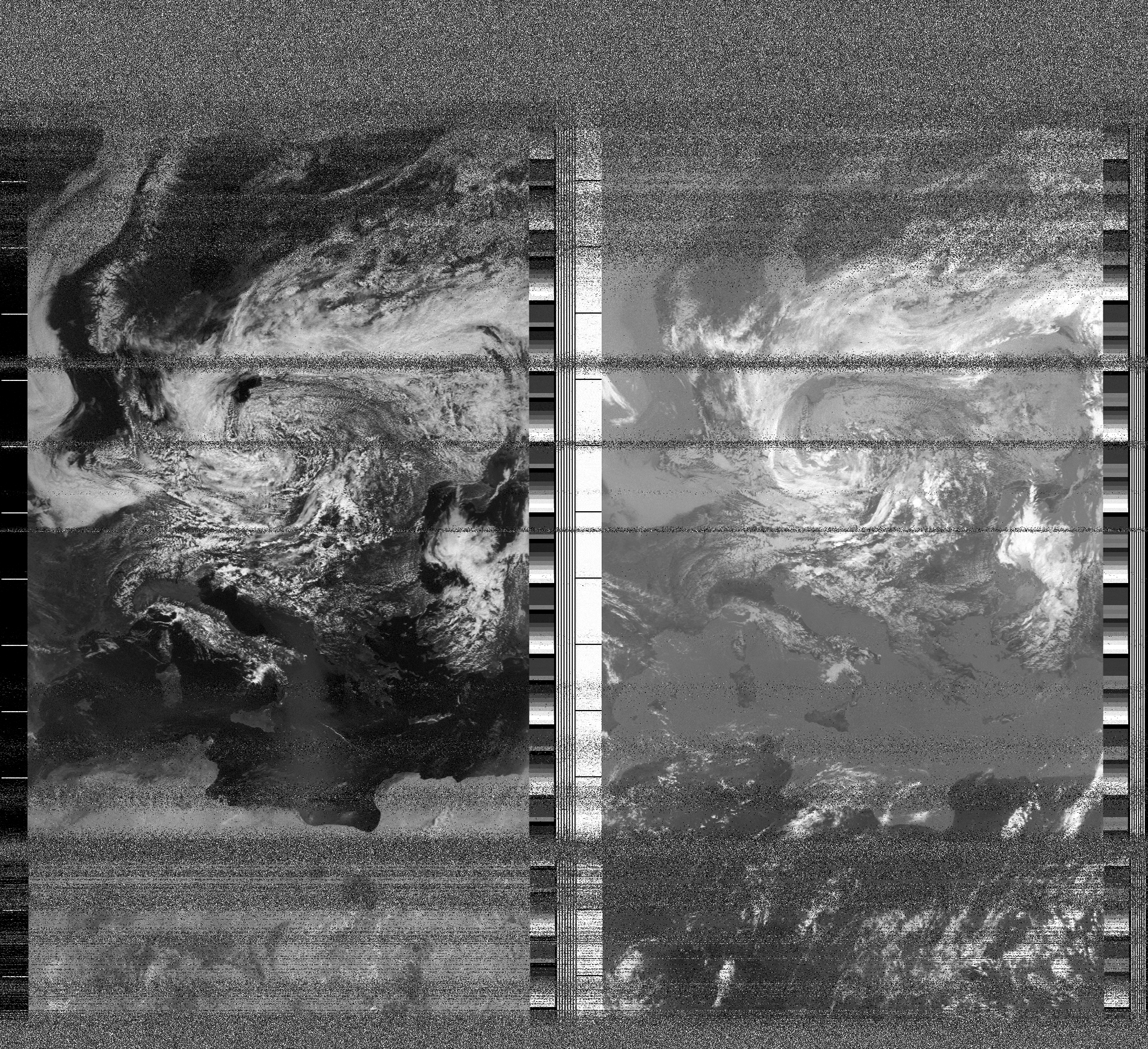 Pristine output with telemetry data withut cropping. Pristine images are
unenhanced, but normalised to produce images which represent,
as best as the software is able to, the original digital data. No attempt is made to temperature
normalise IR images. Disables gamma, sharpening, rotation, and other enhancements.