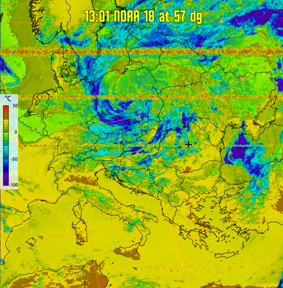 therm:
Produces a false colour image from NOAA APT images based on temperature.
Provides a good way of visualising cloud temperatures.