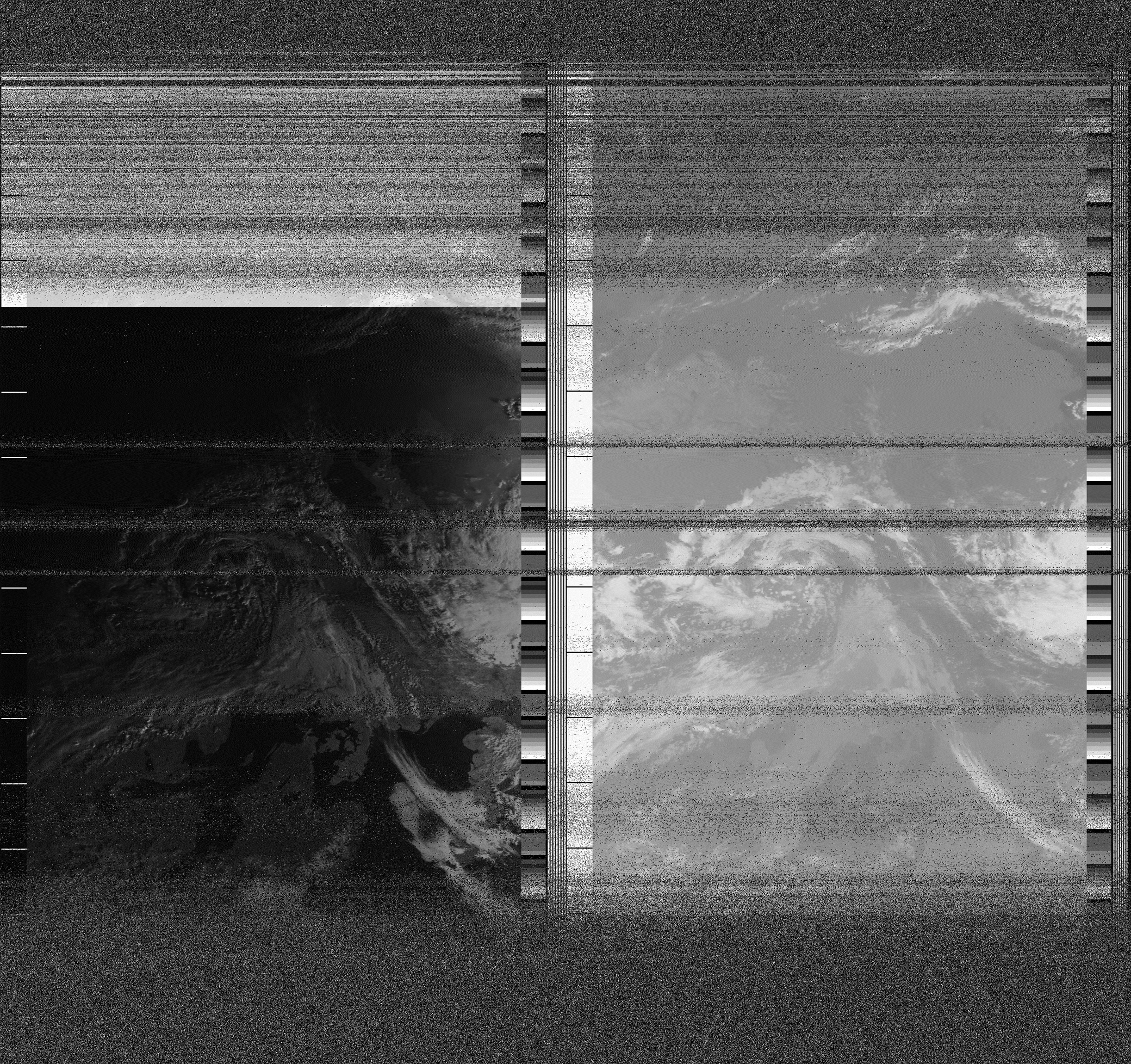 Pristine output with telemetry data withut cropping. Pristine images are
unenhanced, but normalised to produce images which represent,
as best as the software is able to, the original digital data. No attempt is made to temperature
normalise IR images. Disables gamma, sharpening, rotation, and other enhancements.
