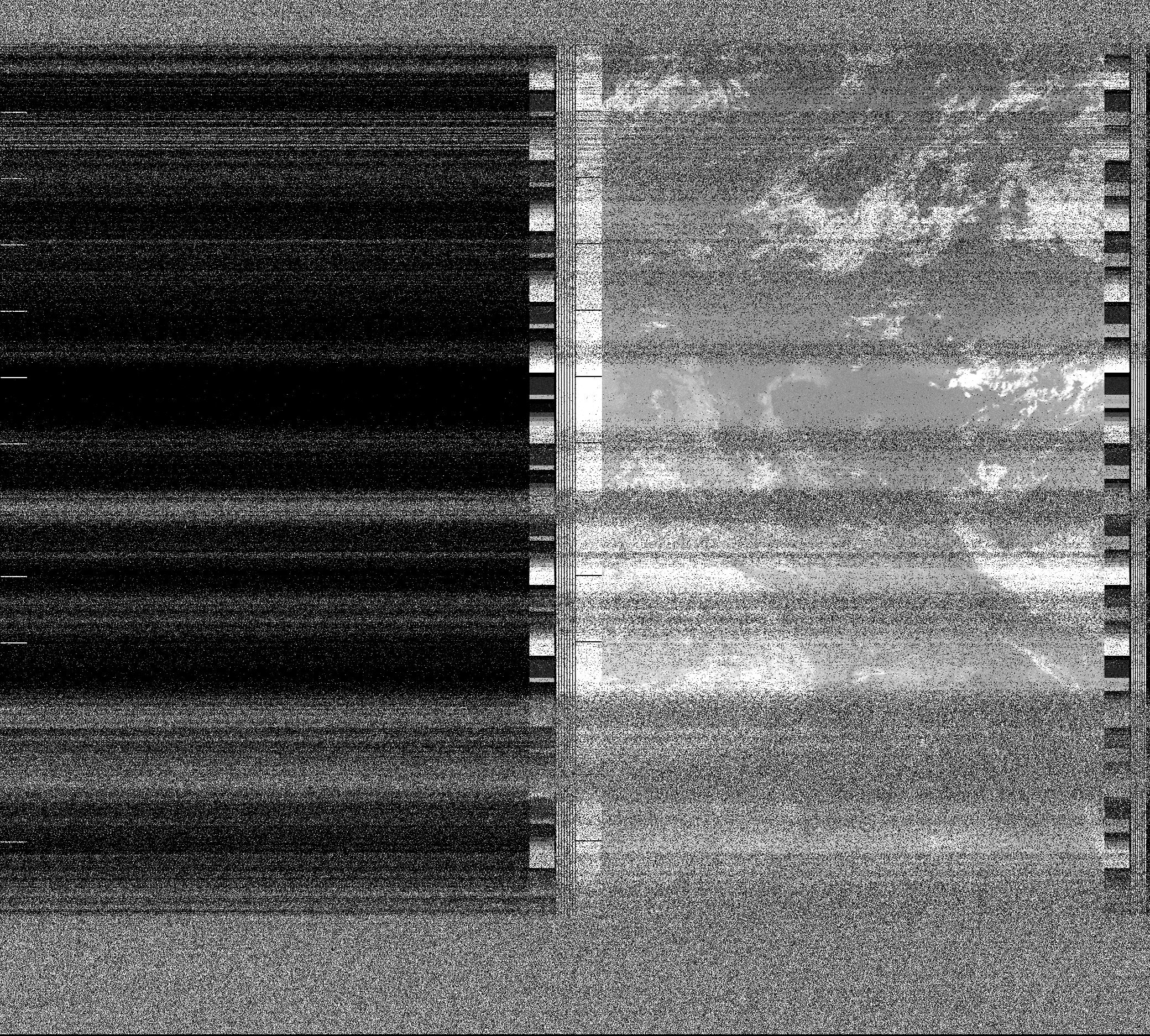 Pristine output with telemetry data withut cropping. Pristine images are
unenhanced, but normalised to produce images which represent,
as best as the software is able to, the original digital data. No attempt is made to temperature
normalise IR images. Disables gamma, sharpening, rotation, and other enhancements.