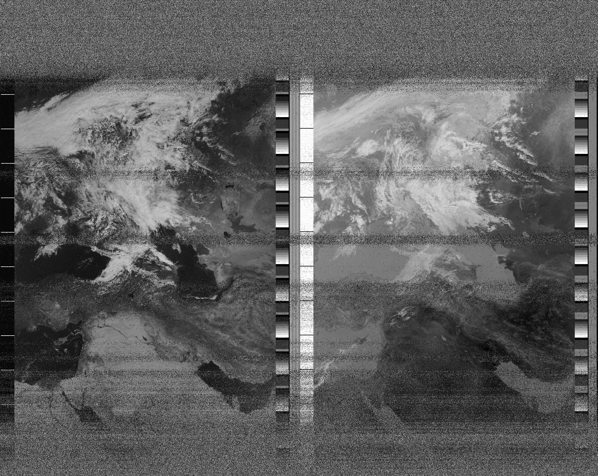 Pristine output with telemetry data withut cropping. Pristine images are
unenhanced, but normalised to produce images which represent,
as best as the software is able to, the original digital data. No attempt is made to temperature
normalise IR images. Disables gamma, sharpening, rotation, and other enhancements.