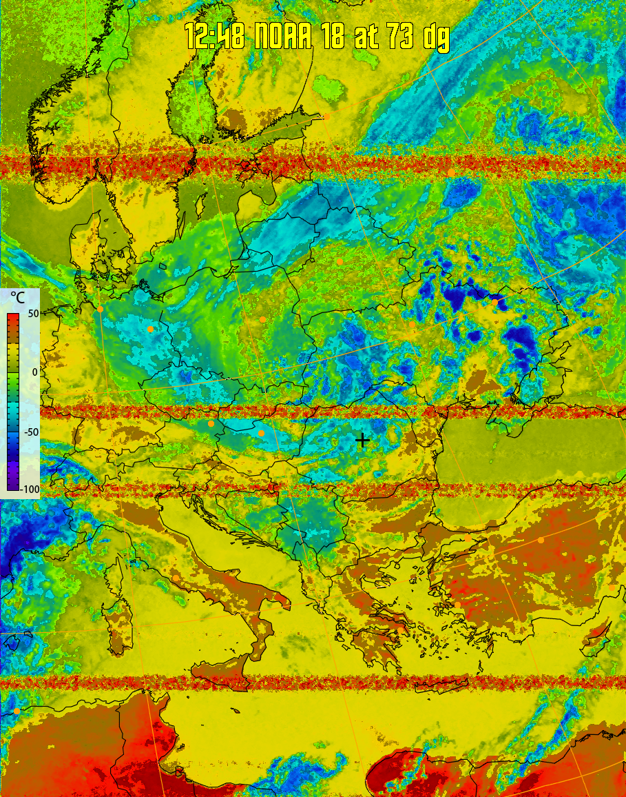 therm:
Produces a false colour image from NOAA APT images based on temperature.
Provides a good way of visualising cloud temperatures.
