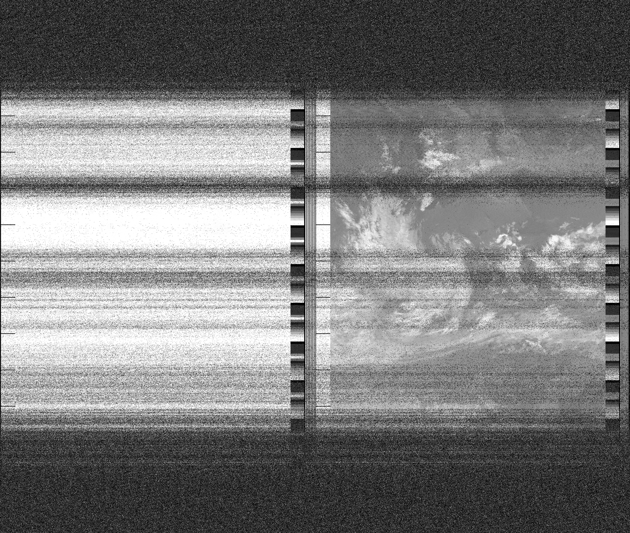Pristine output with telemetry data withut cropping. Pristine images are
unenhanced, but normalised to produce images which represent,
as best as the software is able to, the original digital data. No attempt is made to temperature
normalise IR images. Disables gamma, sharpening, rotation, and other enhancements.