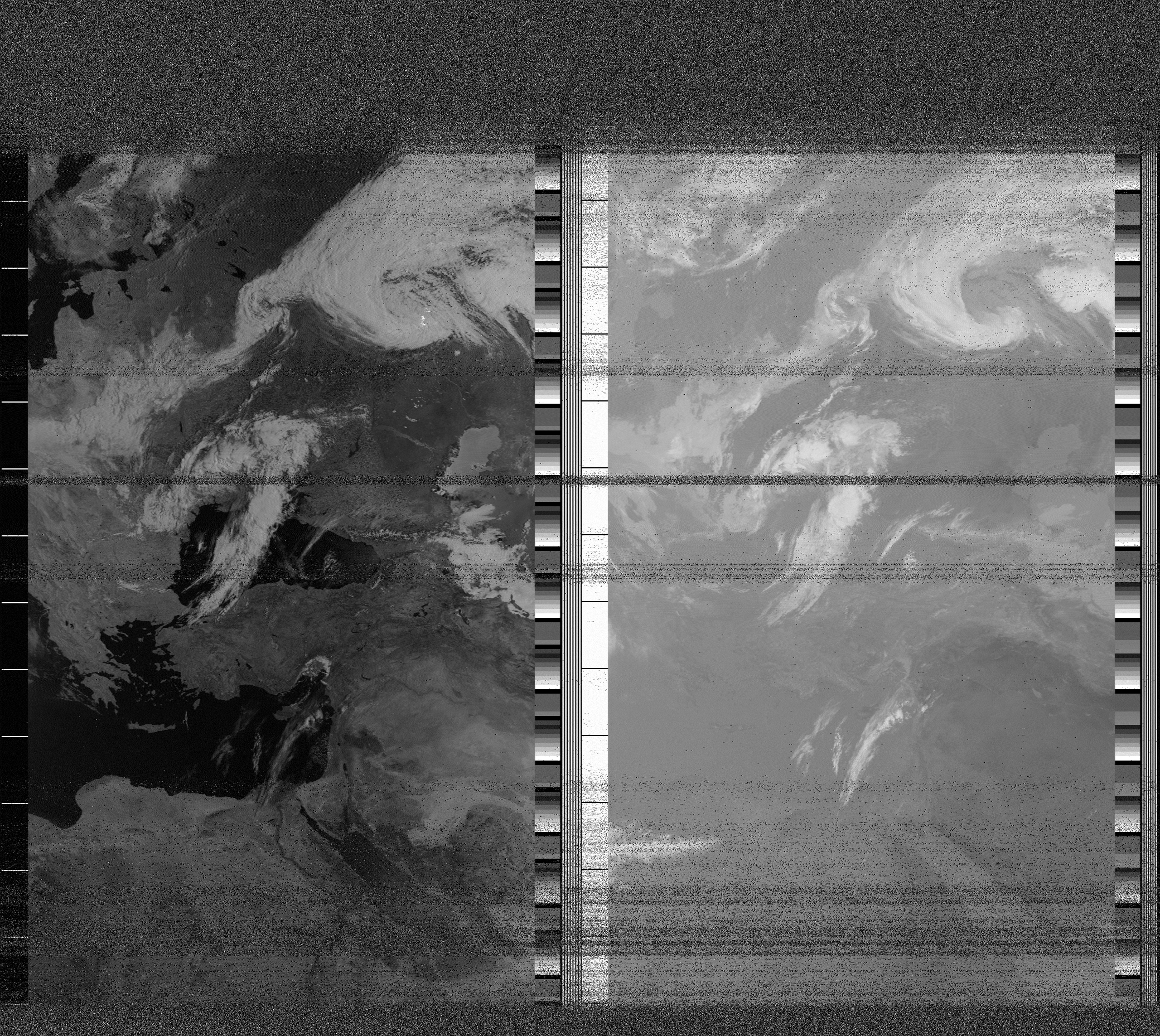 Pristine output with telemetry data withut cropping. Pristine images are
unenhanced, but normalised to produce images which represent,
as best as the software is able to, the original digital data. No attempt is made to temperature
normalise IR images. Disables gamma, sharpening, rotation, and other enhancements.