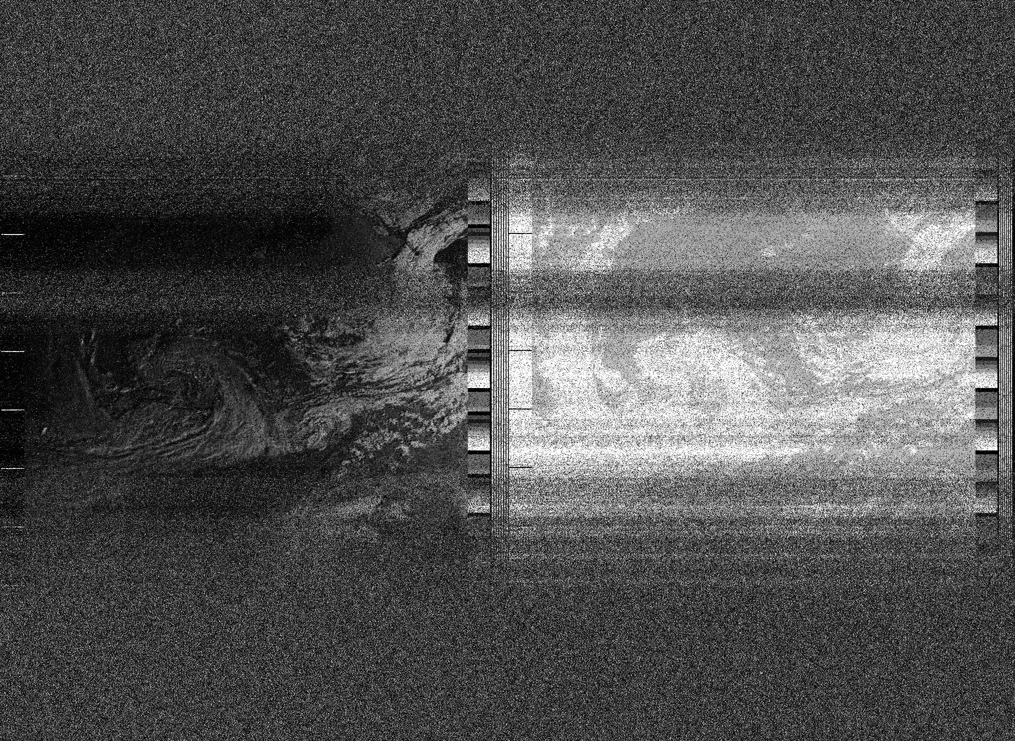 Pristine output with telemetry data withut cropping. Pristine images are
unenhanced, but normalised to produce images which represent,
as best as the software is able to, the original digital data. No attempt is made to temperature
normalise IR images. Disables gamma, sharpening, rotation, and other enhancements.