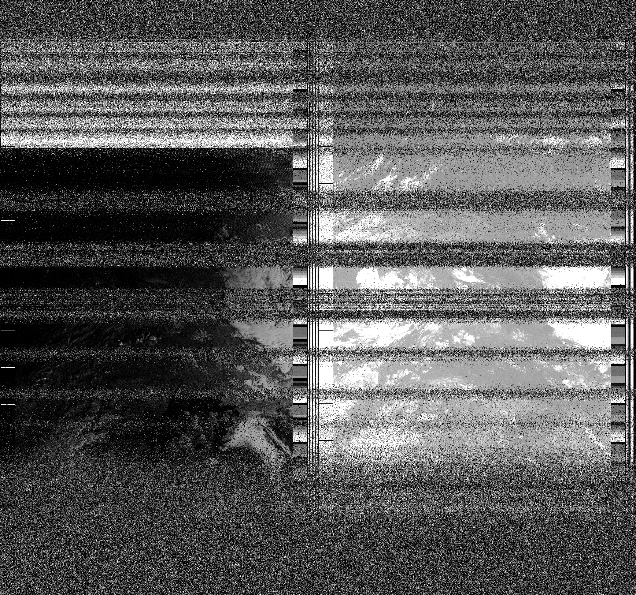 Pristine output with telemetry data withut cropping. Pristine images are
unenhanced, but normalised to produce images which represent,
as best as the software is able to, the original digital data. No attempt is made to temperature
normalise IR images. Disables gamma, sharpening, rotation, and other enhancements.