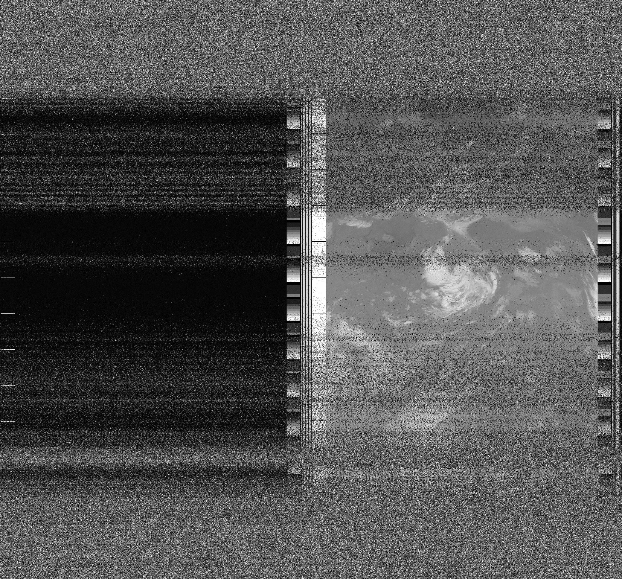 Pristine output with telemetry data withut cropping. Pristine images are
unenhanced, but normalised to produce images which represent,
as best as the software is able to, the original digital data. No attempt is made to temperature
normalise IR images. Disables gamma, sharpening, rotation, and other enhancements.