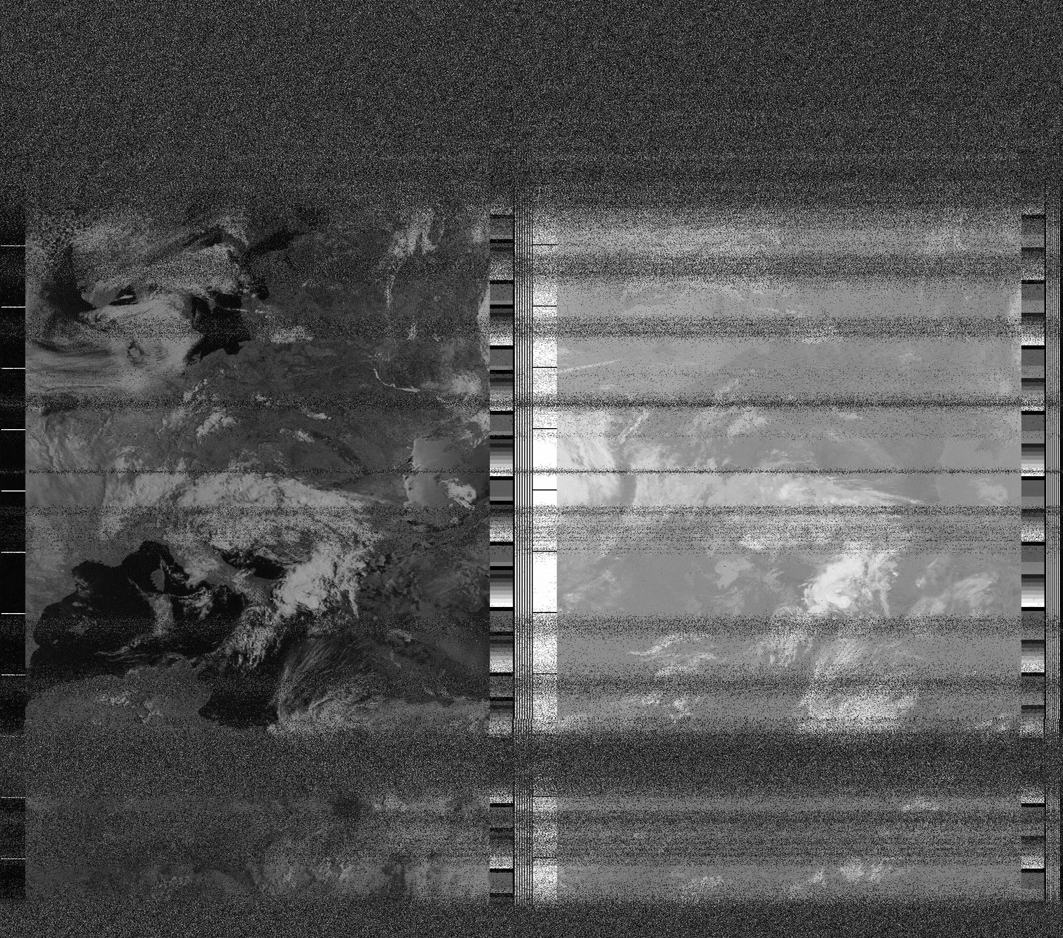 Pristine output with telemetry data withut cropping. Pristine images are
unenhanced, but normalised to produce images which represent,
as best as the software is able to, the original digital data. No attempt is made to temperature
normalise IR images. Disables gamma, sharpening, rotation, and other enhancements.