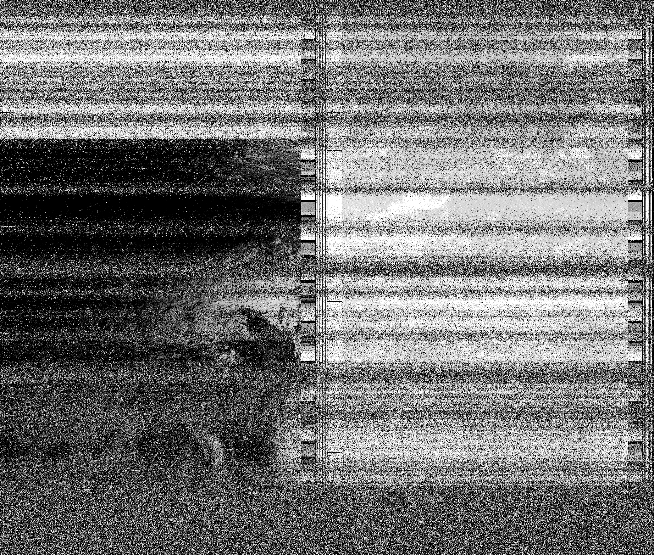 Pristine output with telemetry data withut cropping. Pristine images are
unenhanced, but normalised to produce images which represent,
as best as the software is able to, the original digital data. No attempt is made to temperature
normalise IR images. Disables gamma, sharpening, rotation, and other enhancements.