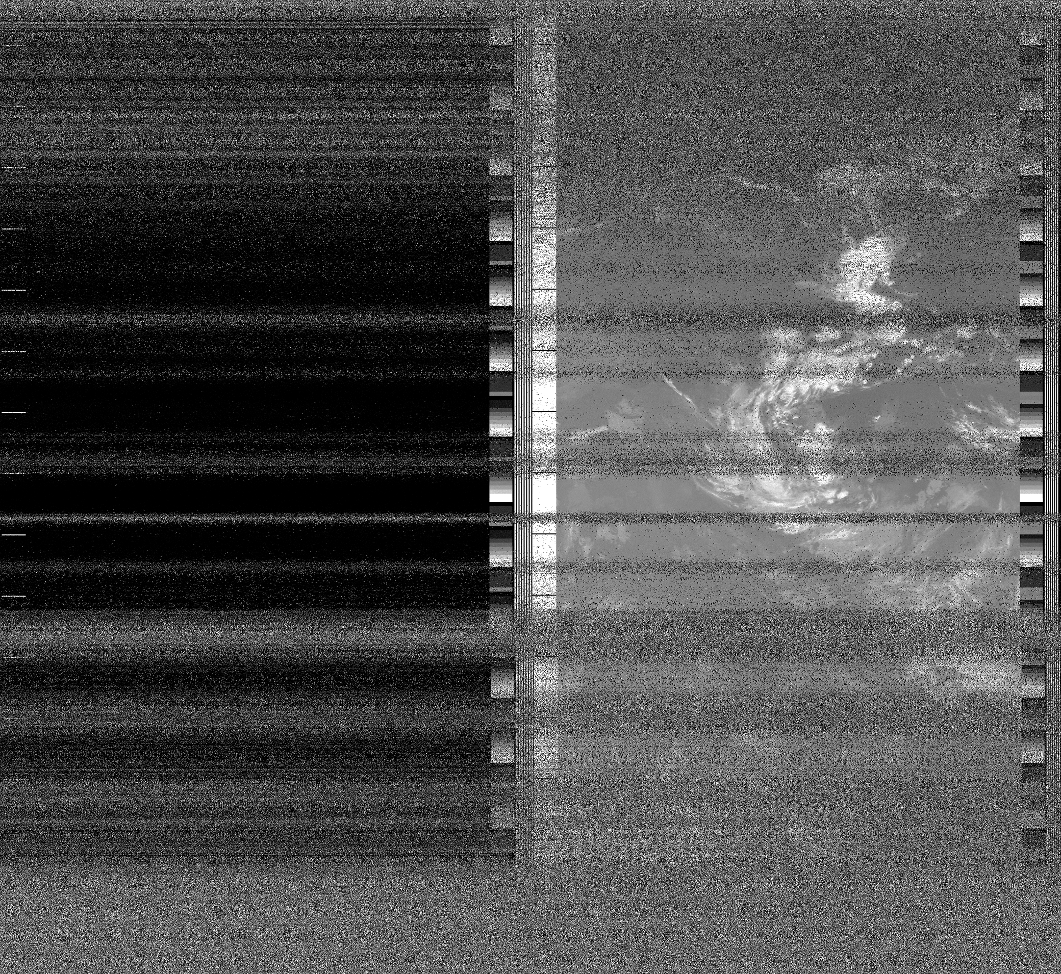 Pristine output with telemetry data withut cropping. Pristine images are
unenhanced, but normalised to produce images which represent,
as best as the software is able to, the original digital data. No attempt is made to temperature
normalise IR images. Disables gamma, sharpening, rotation, and other enhancements.