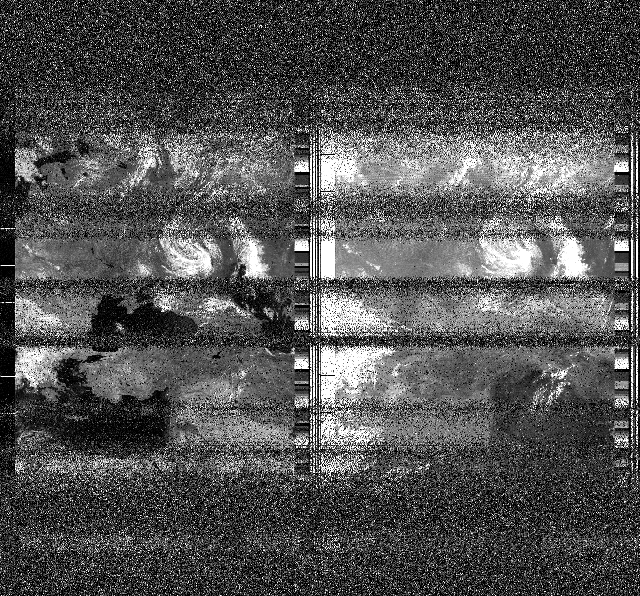 Pristine output with telemetry data withut cropping. Pristine images are
unenhanced, but normalised to produce images which represent,
as best as the software is able to, the original digital data. No attempt is made to temperature
normalise IR images. Disables gamma, sharpening, rotation, and other enhancements.