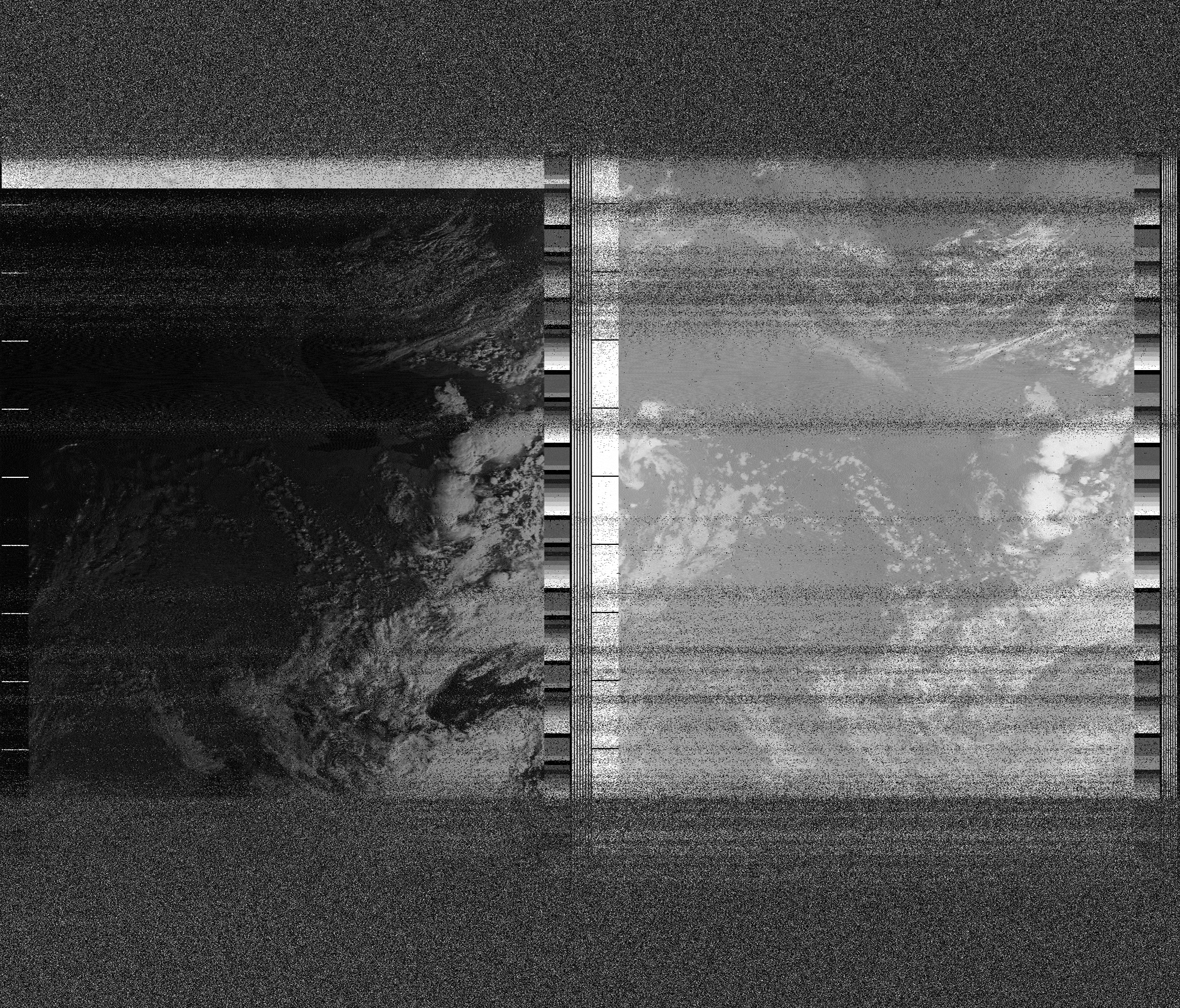 Pristine output with telemetry data withut cropping. Pristine images are
unenhanced, but normalised to produce images which represent,
as best as the software is able to, the original digital data. No attempt is made to temperature
normalise IR images. Disables gamma, sharpening, rotation, and other enhancements.